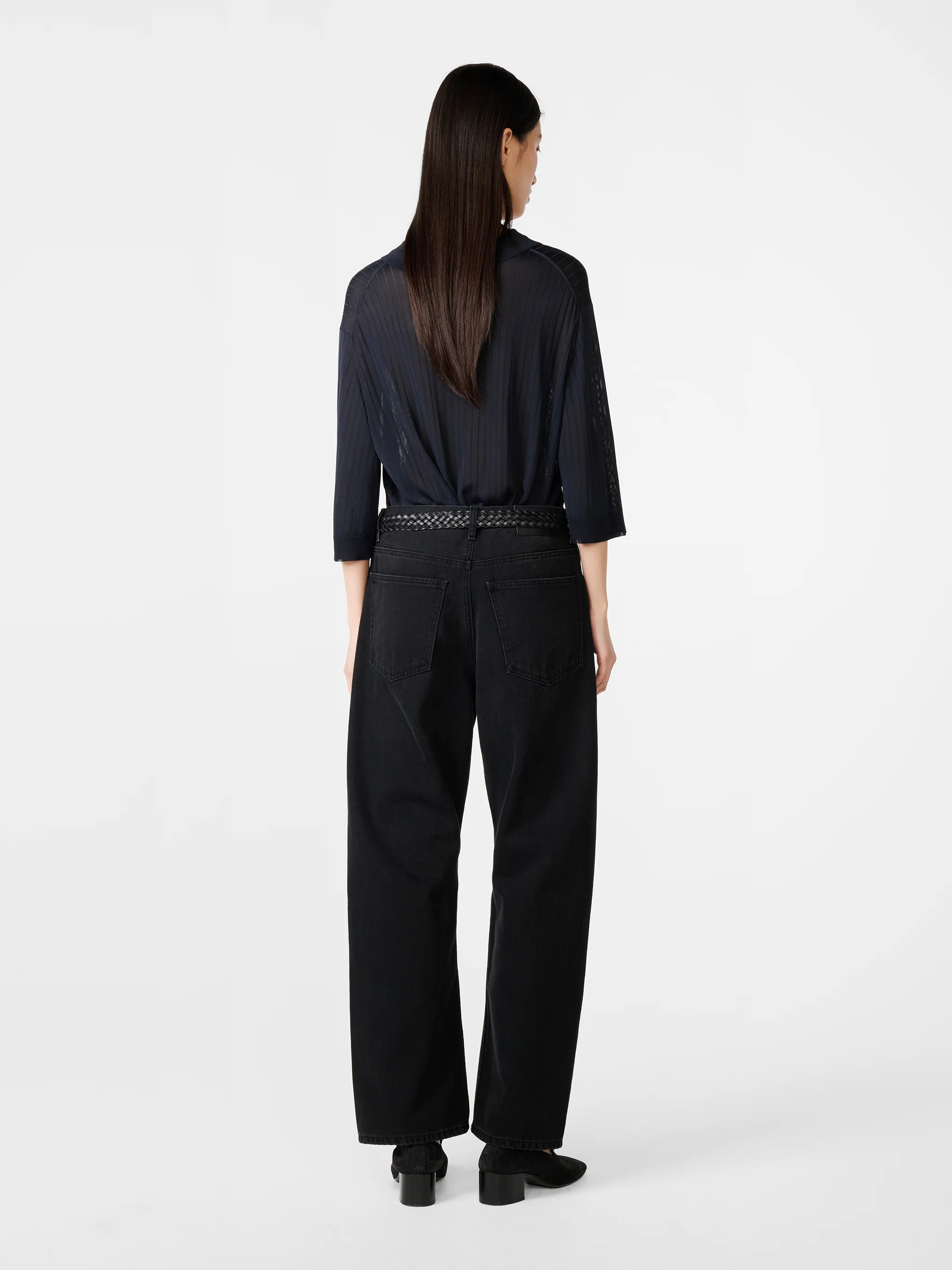 Lordi Knit Polo in Darkest Navy - Image 5