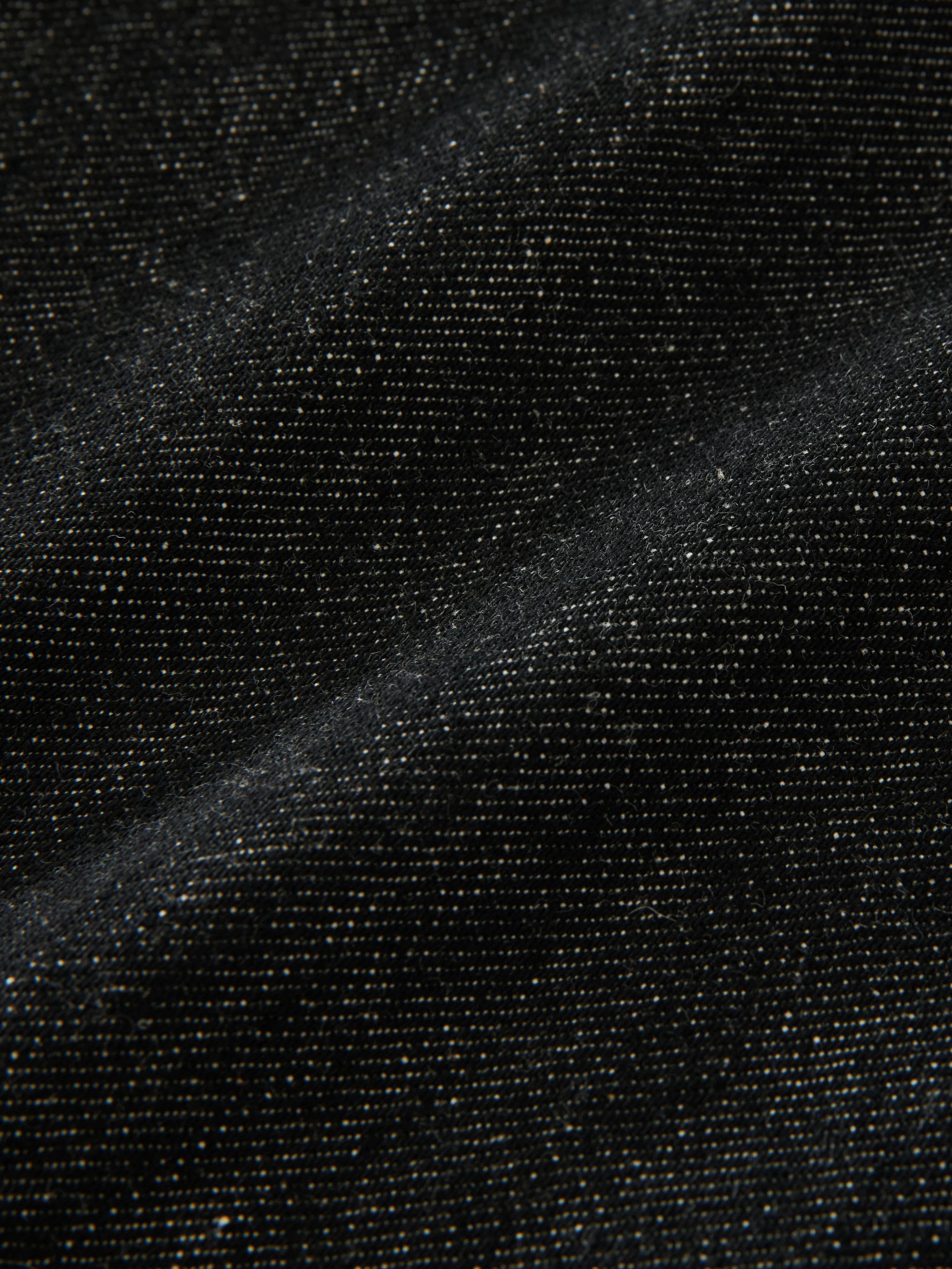 Marylebone Straight Leg Denim Pant in Black / White Weft - Image 14