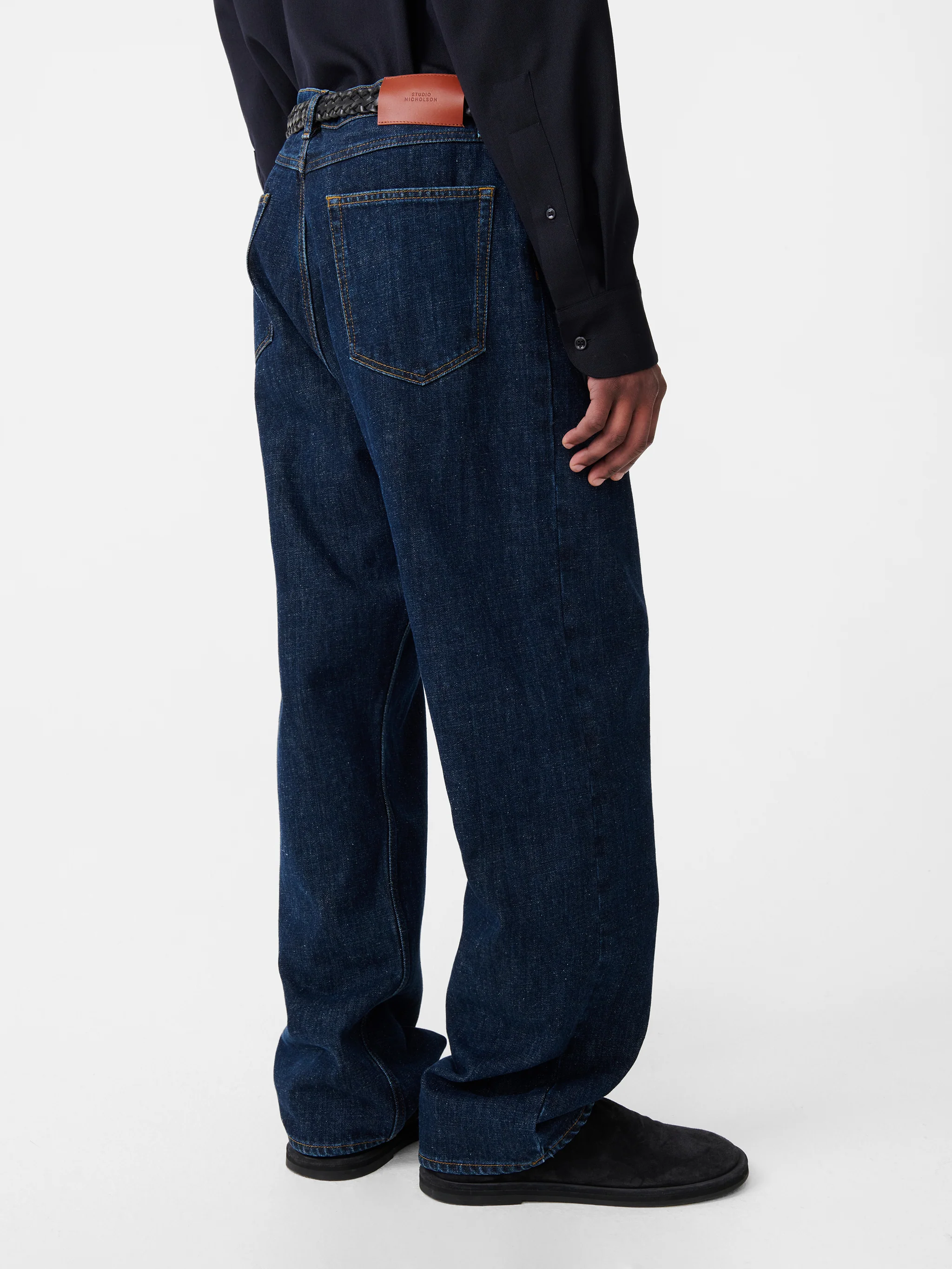 Marylebone Straight Leg Denim Pant in Indigo Light Wash - Image 12