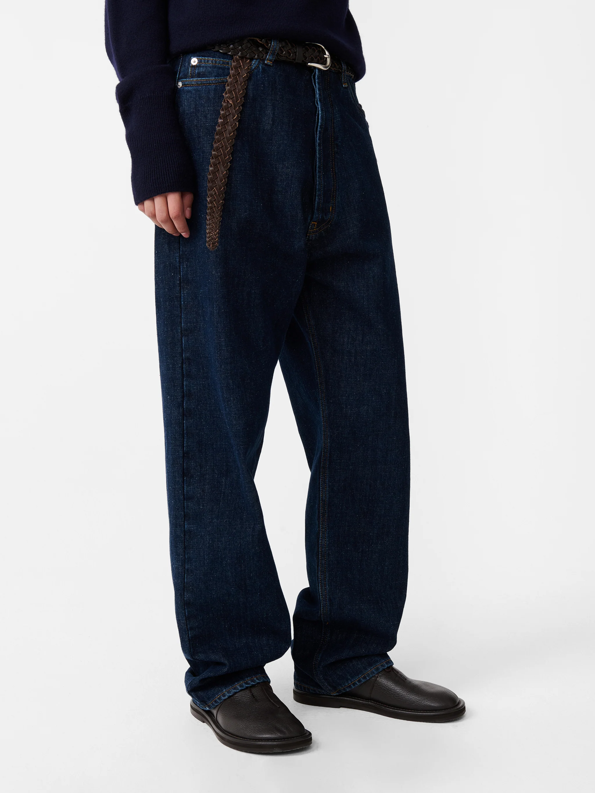 Marylebone Straight Leg Denim Pant in Indigo Light Wash - Image 7