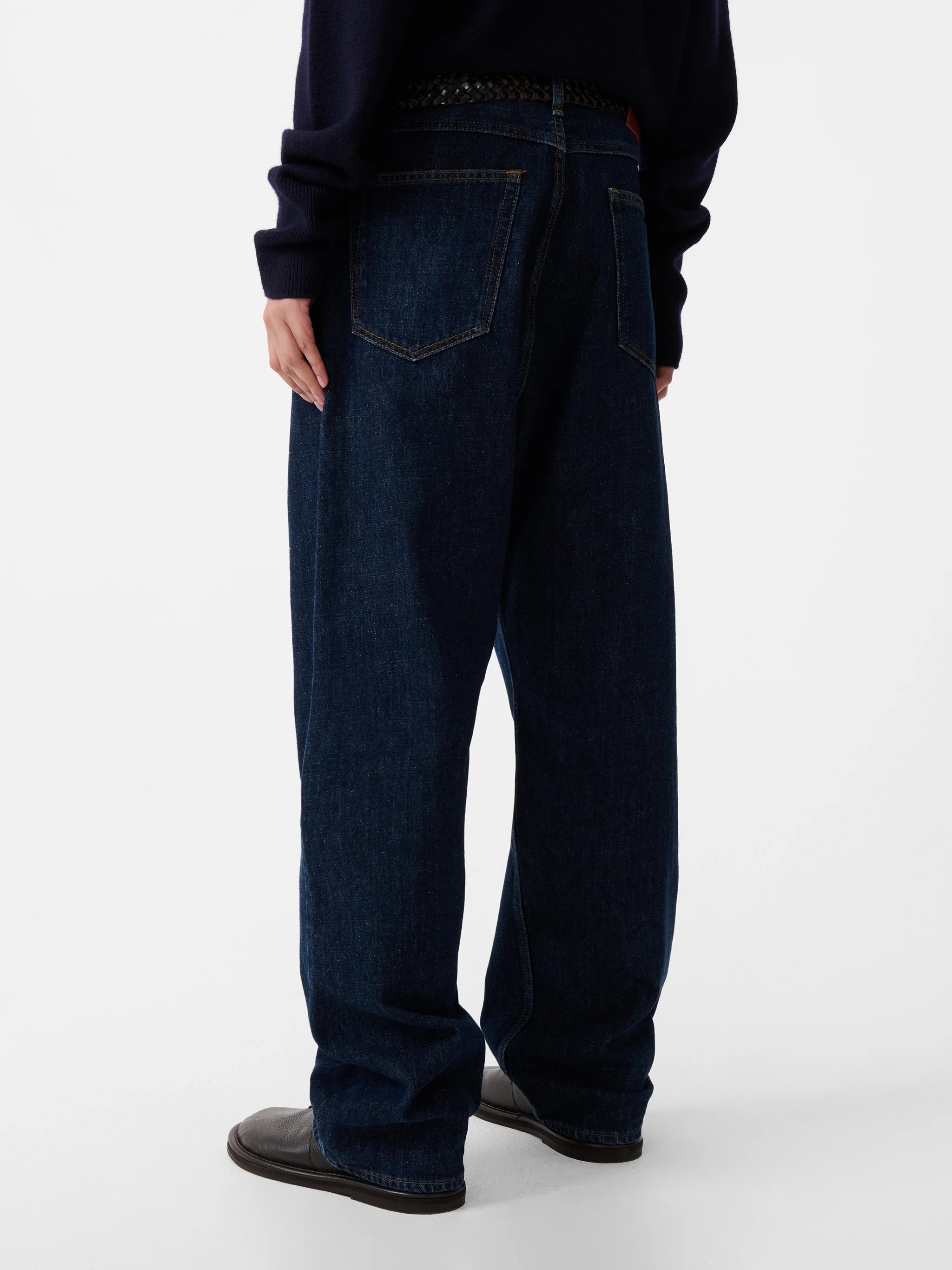 Marylebone Straight Leg Denim Pant in Indigo Light Wash - Image 8