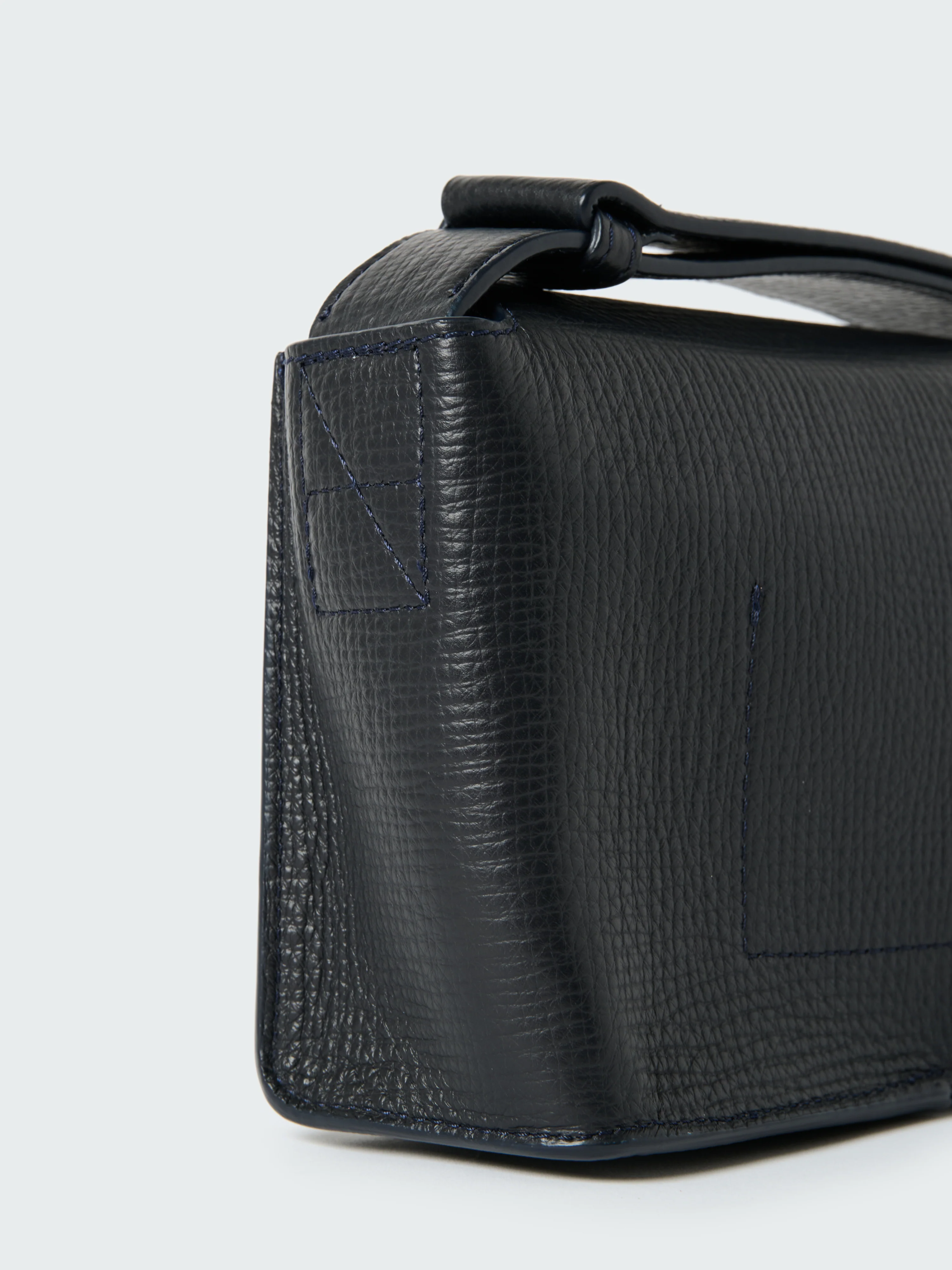 Meshi Mini Leather Bag in Darkest Navy - Image 5