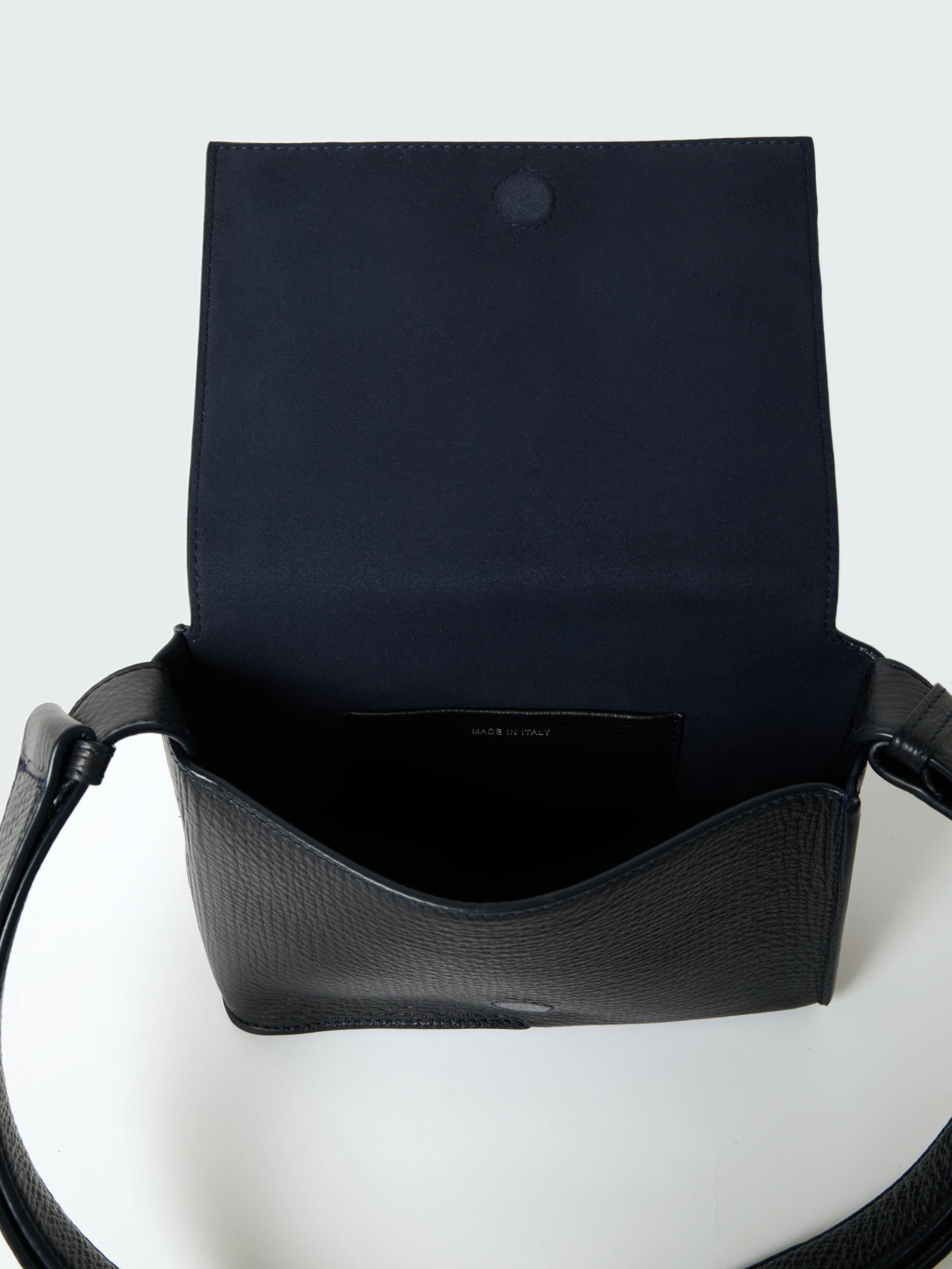 Meshi Mini Leather Bag in Darkest Navy - Image 7
