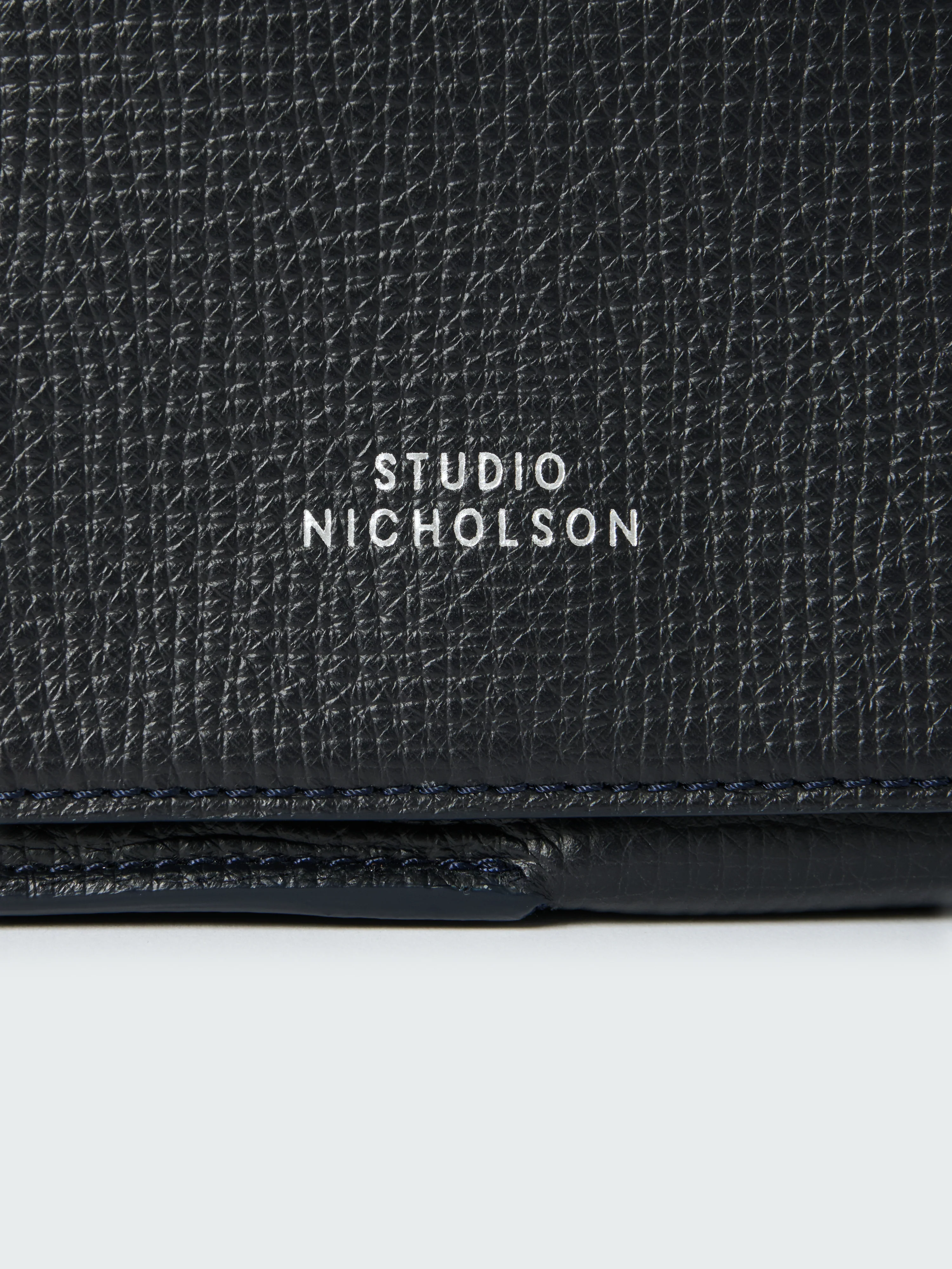Meshi Mini Leather Bag in Darkest Navy - Image 8