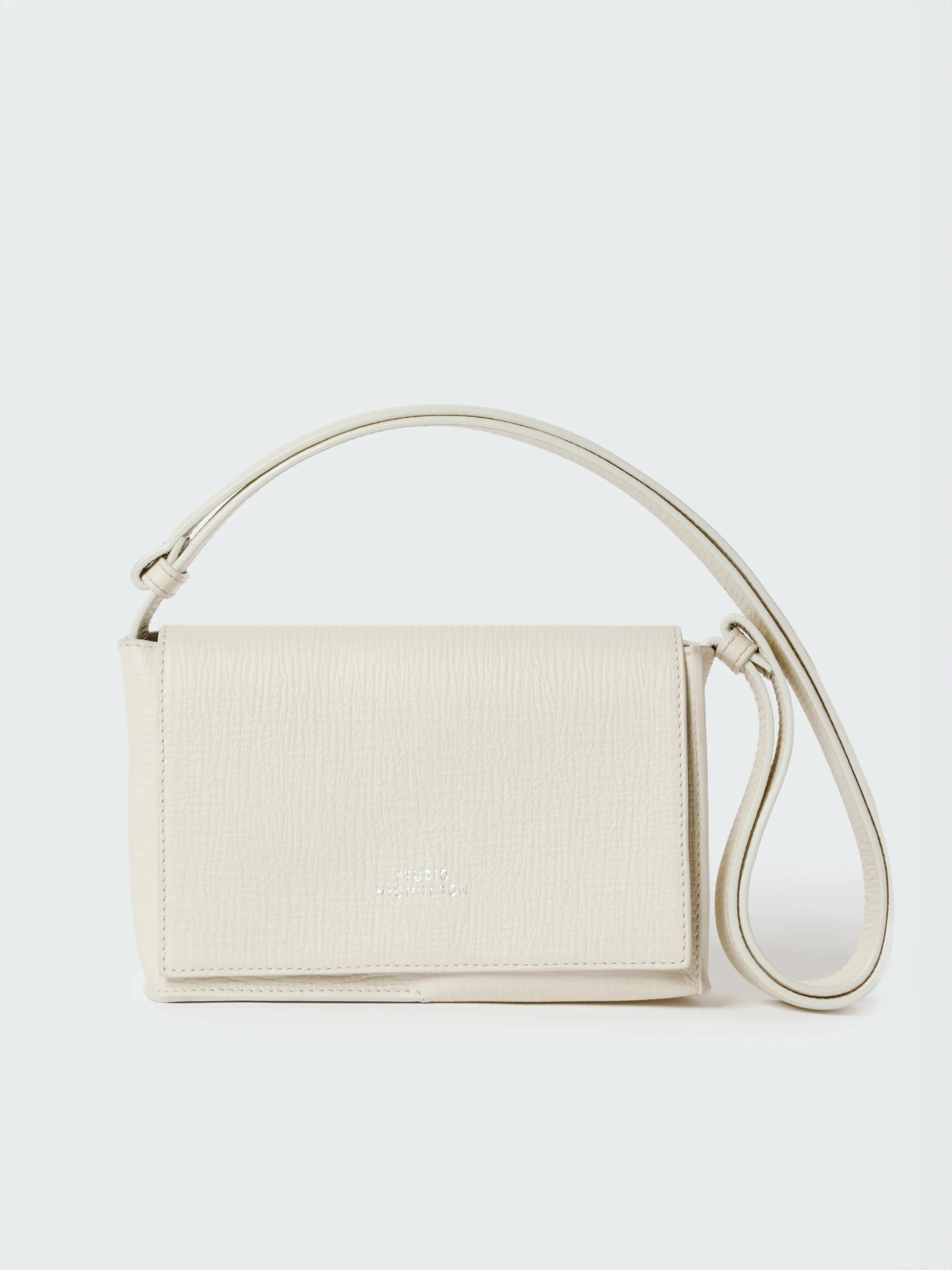 Meshi Mini Leather Bag in Parchment
