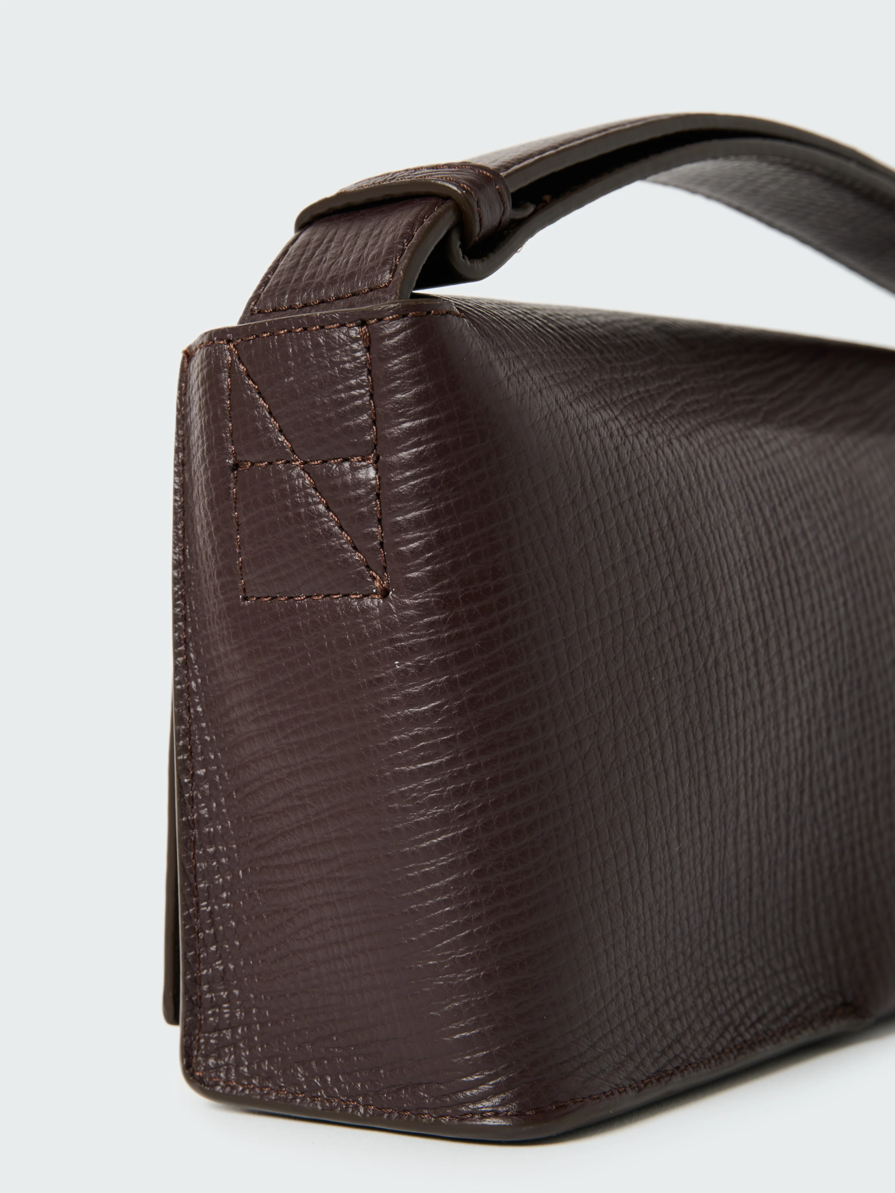 Meshi Mini Leather Bag in Conker - Image 6