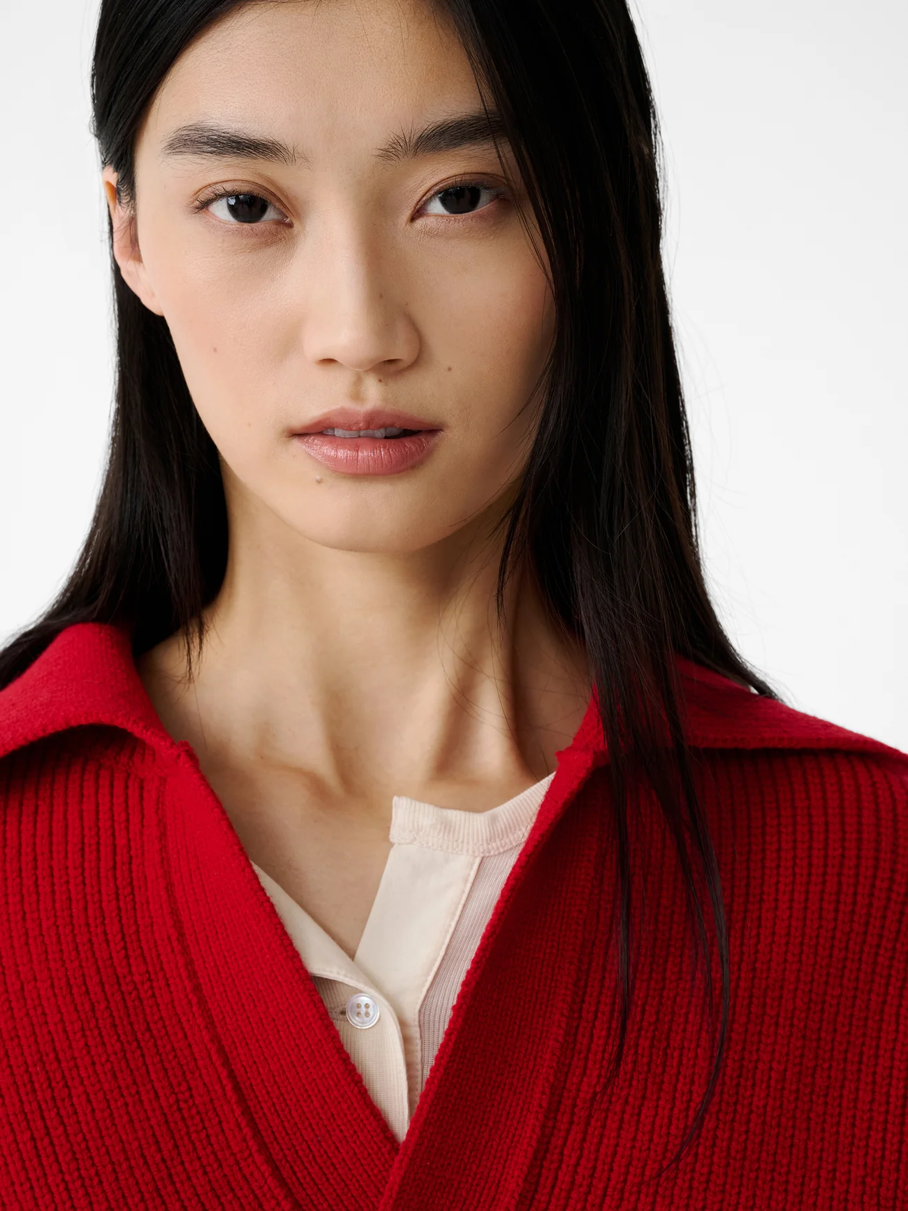 Nash Knit Polo in Crimson - Image 11