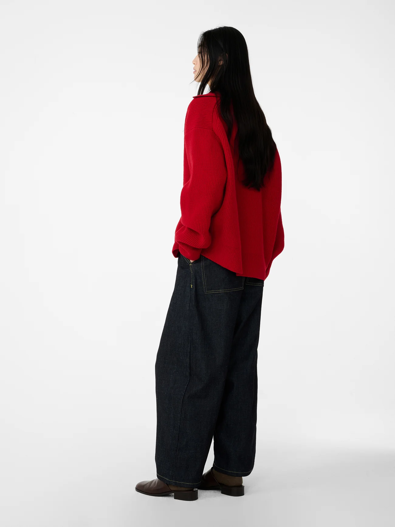 Nash Knit Polo in Crimson - Image 7