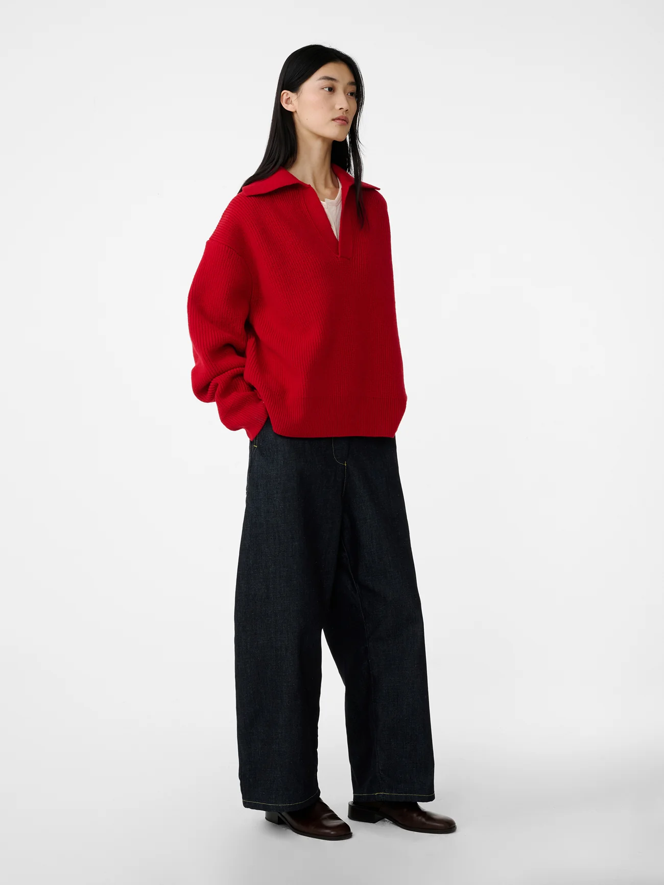 Nash Knit Polo in Crimson - Image 8