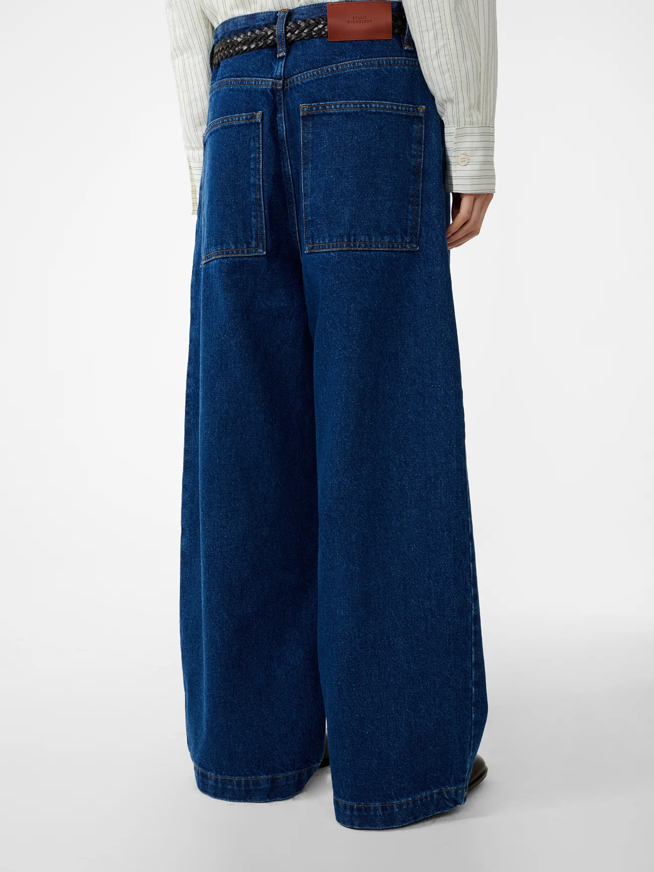 Neive Wide Leg Denim Pant in Indigo Wash - Image 6