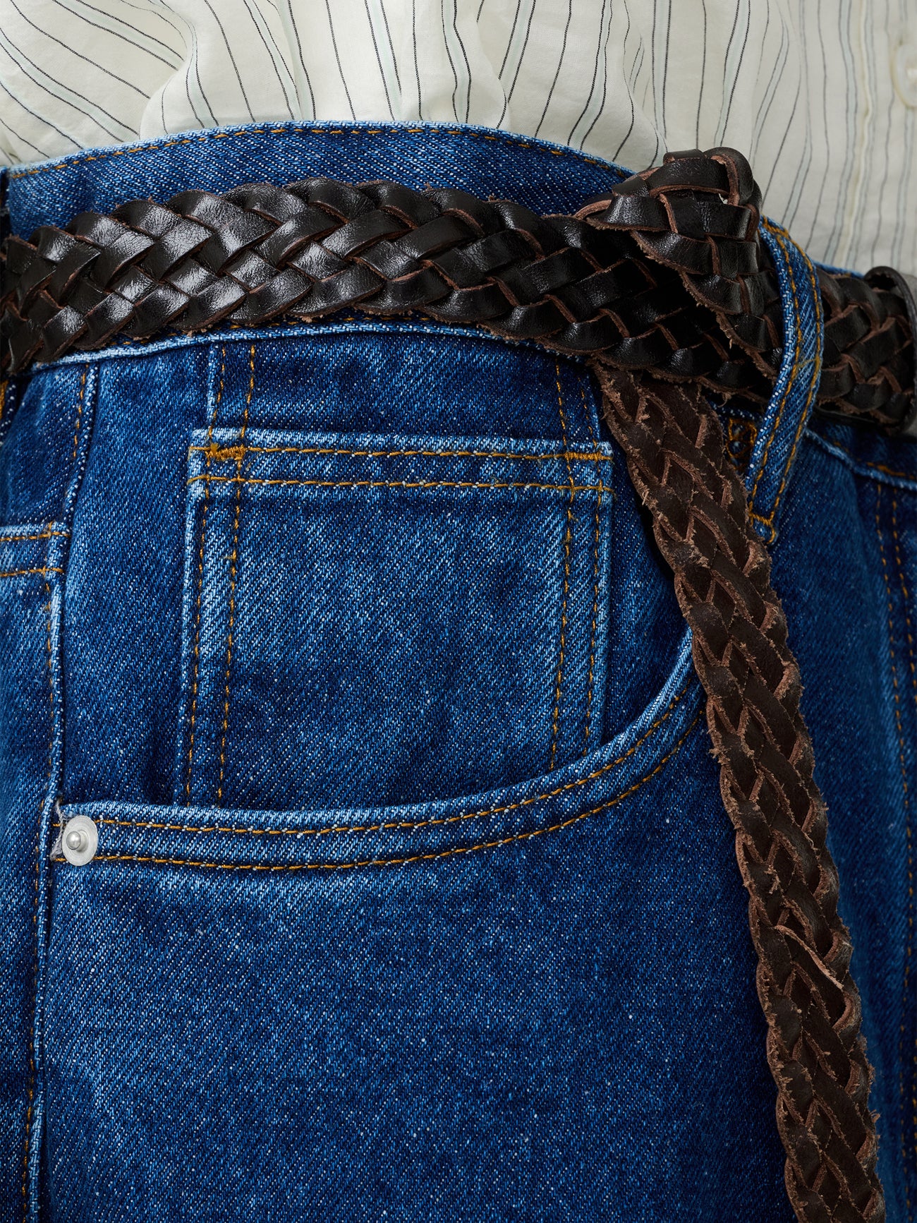 Neive Wide Leg Denim Pant in Indigo Wash - Image 7