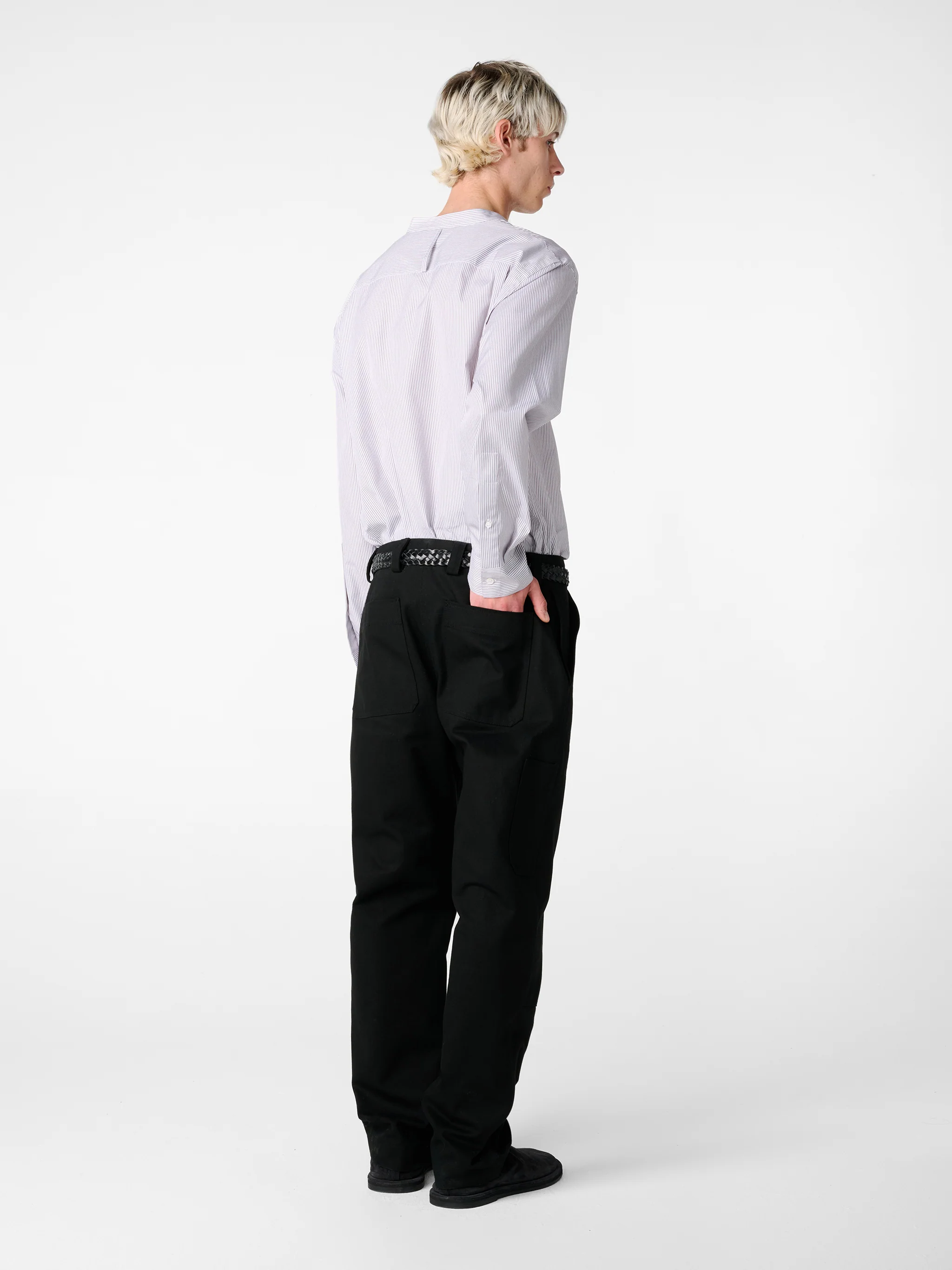 Nick Shirt in Grey / Red Stripe - Image 3