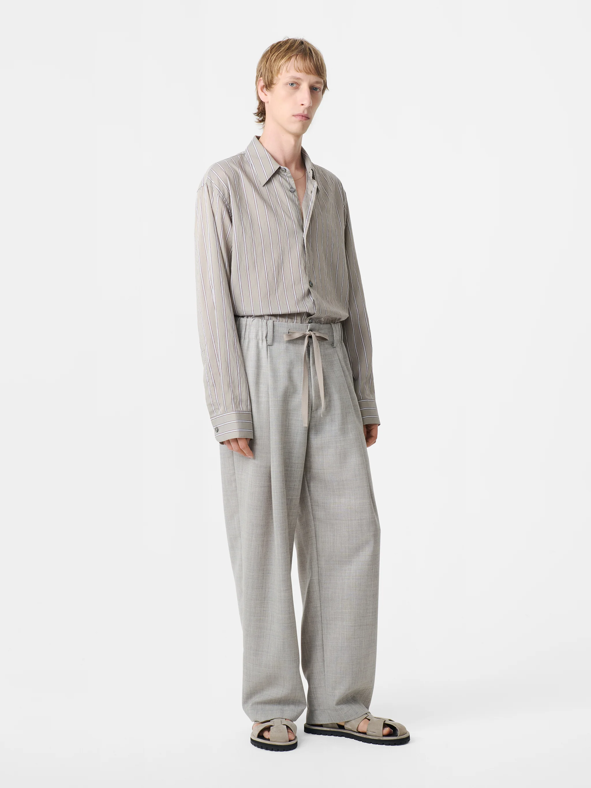 Noam Tropical Wool Pant in Ice Melange - Image 3