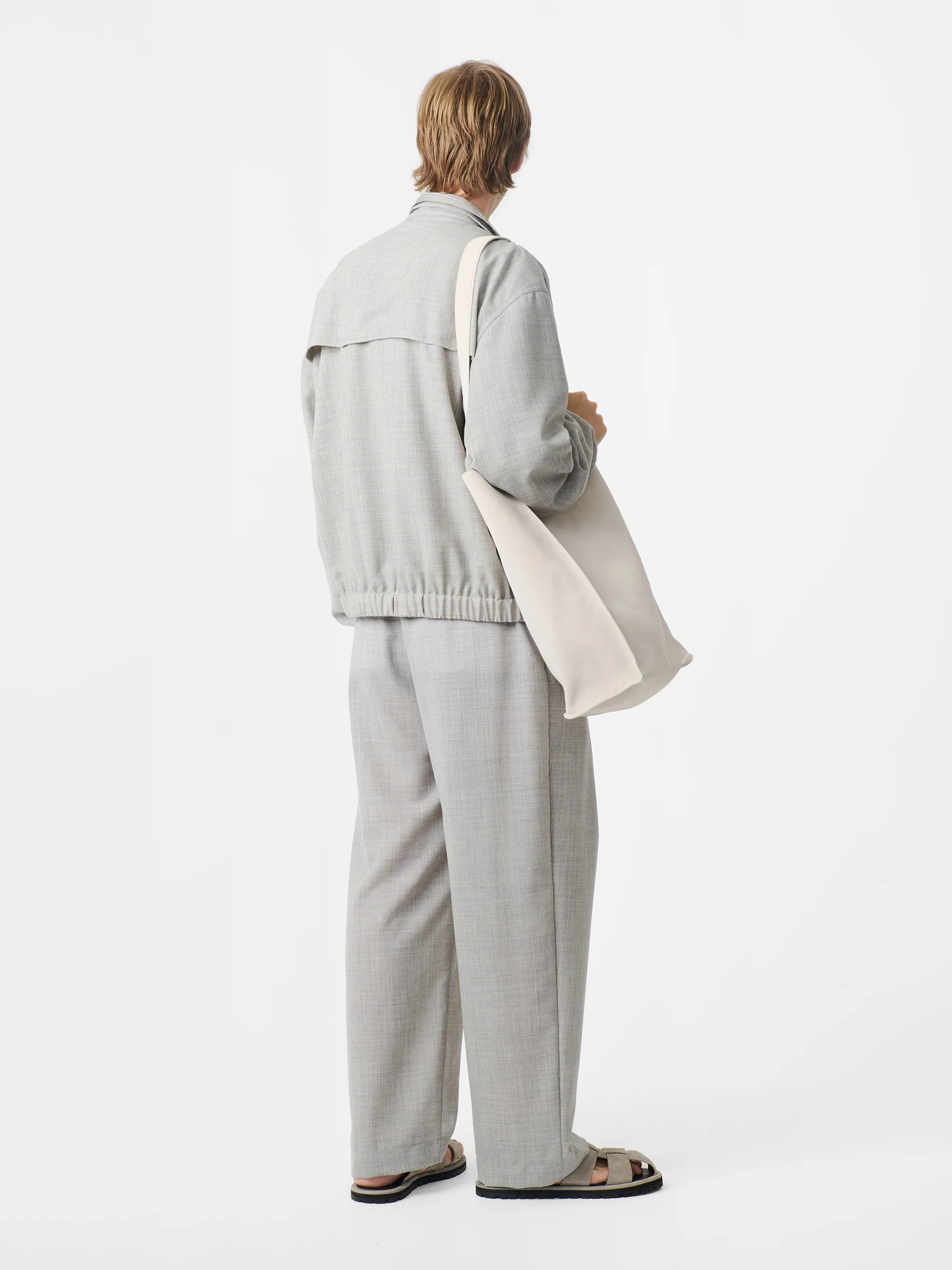 Noam Tropical Wool Pant in Ice Melange - Image 4