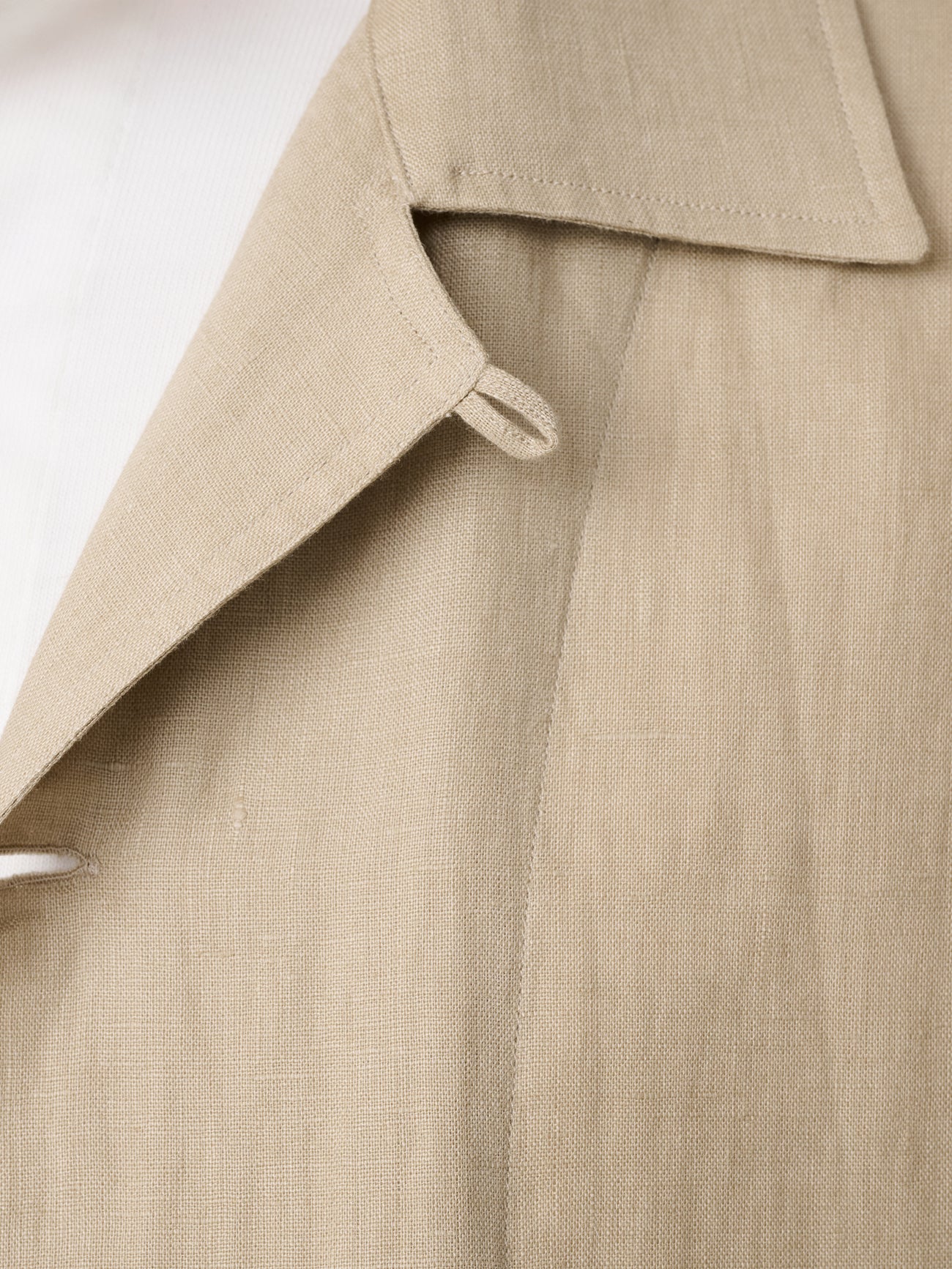 Oryn Short Sleeve Linen Shirt in Sand - Image 8