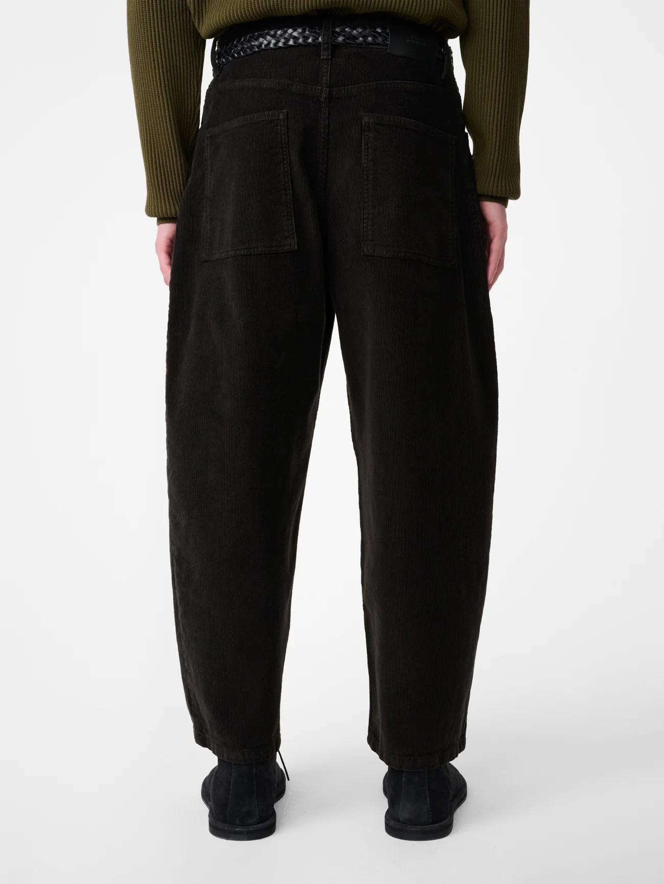 Paolo Corduroy Wide Leg Pant in Coffee - Image 7