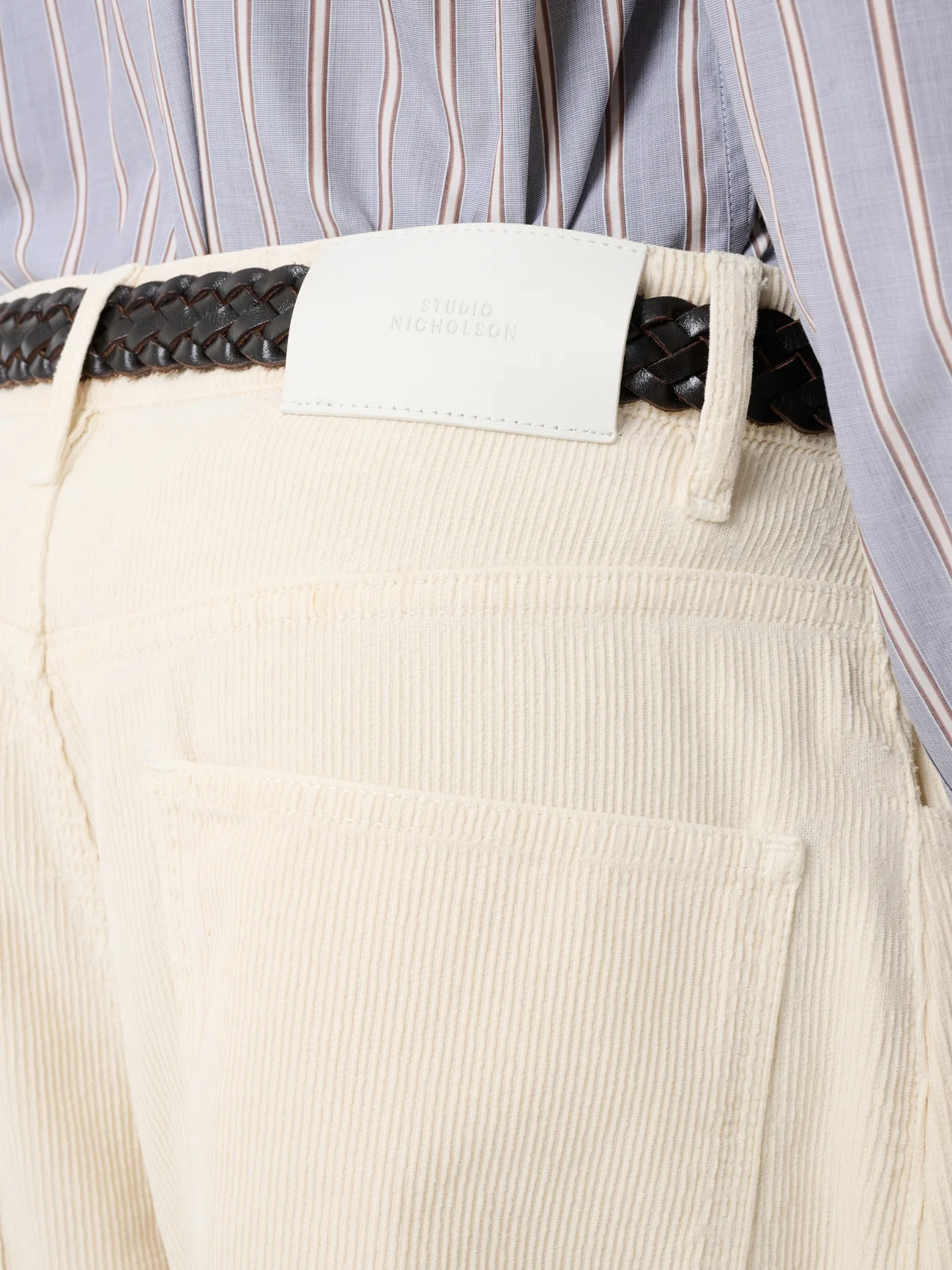 Paolo Corduroy Wide Leg Pant in Panna - Image 8