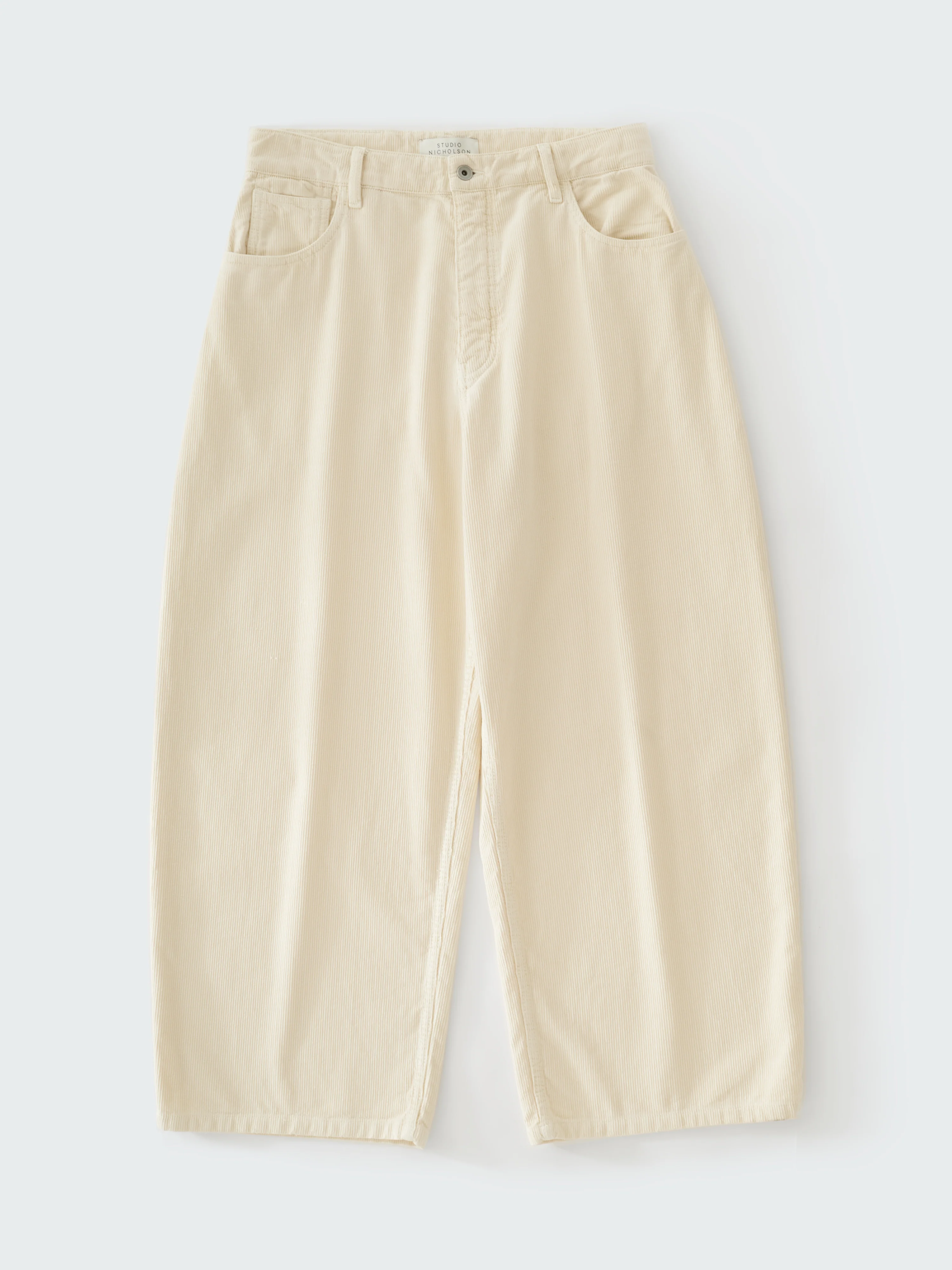 Paolo Corduroy Wide Leg Pant in Panna - Image 9