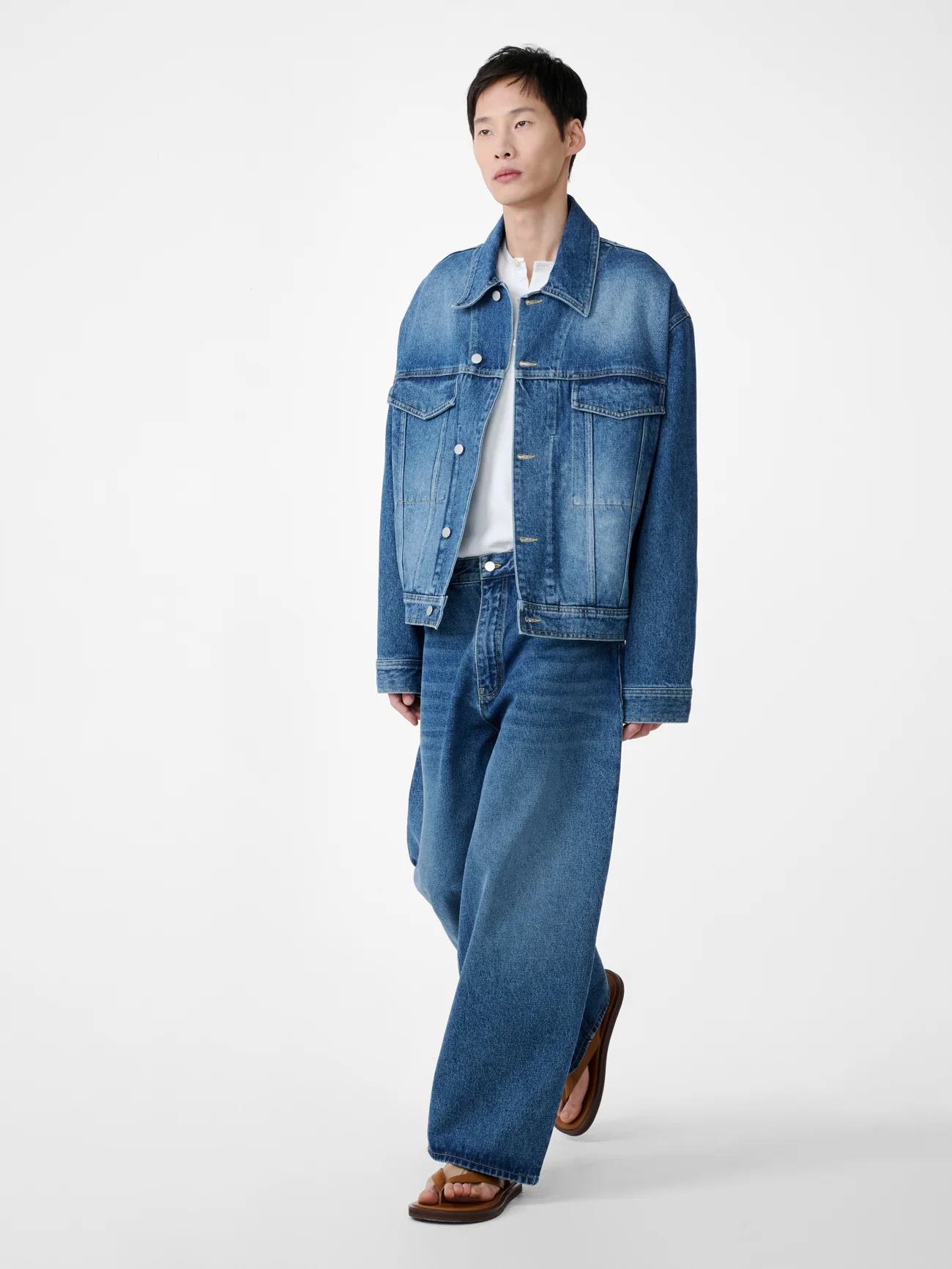 Paolo Denim Pant in Worn Wash Indigo - Image 3