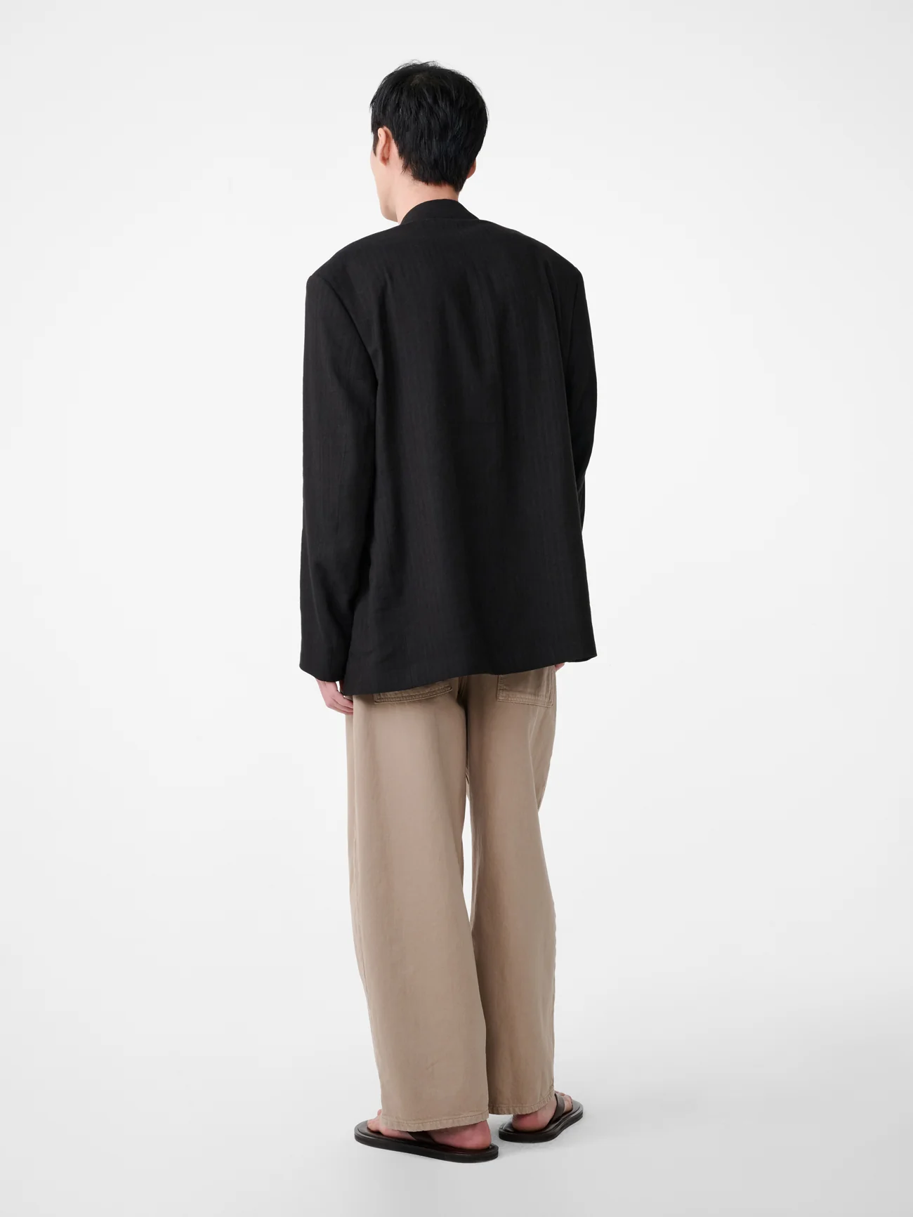 Paolo Denim Wide Leg Pant in Parcel - Image 3