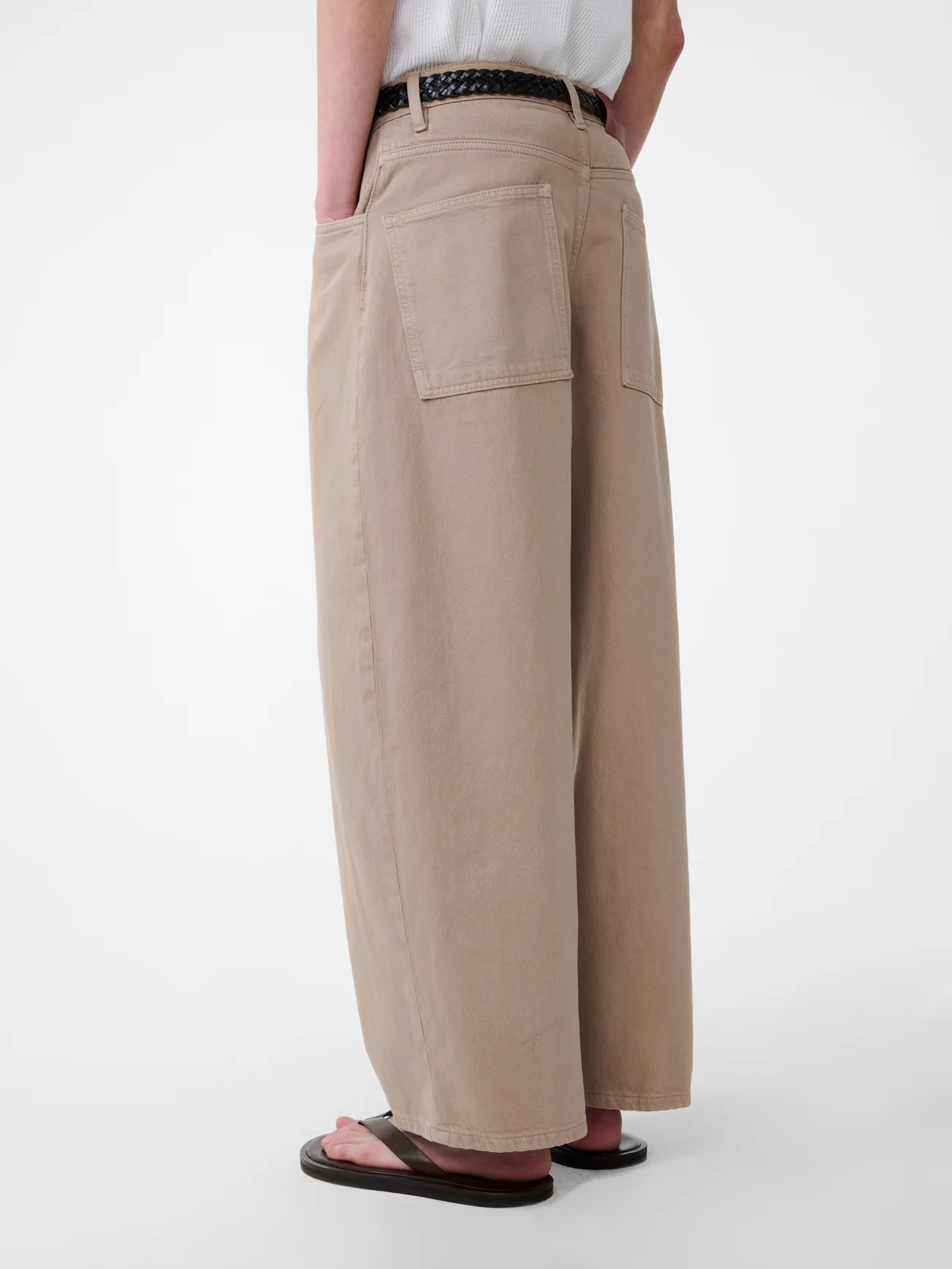 Paolo Denim Wide Leg Pant in Parcel - Image 5