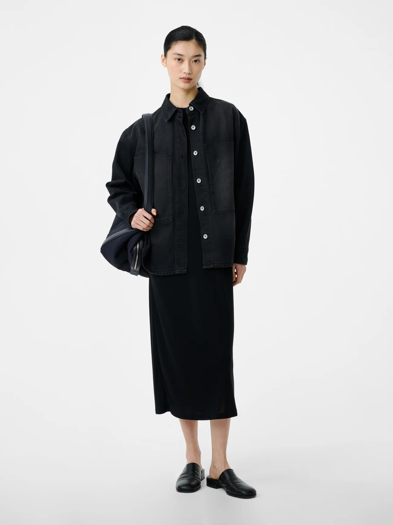 Paso Denim Shirt in Faded Black Wash