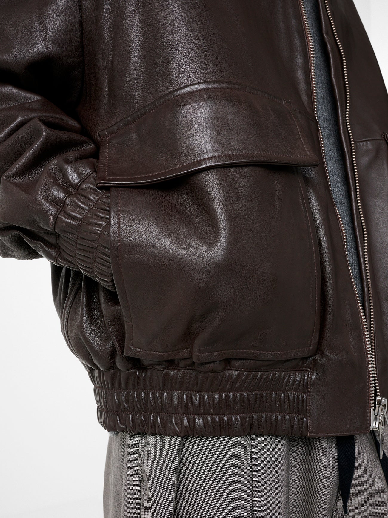 Piston Leather Jacket in Brown - Image 12