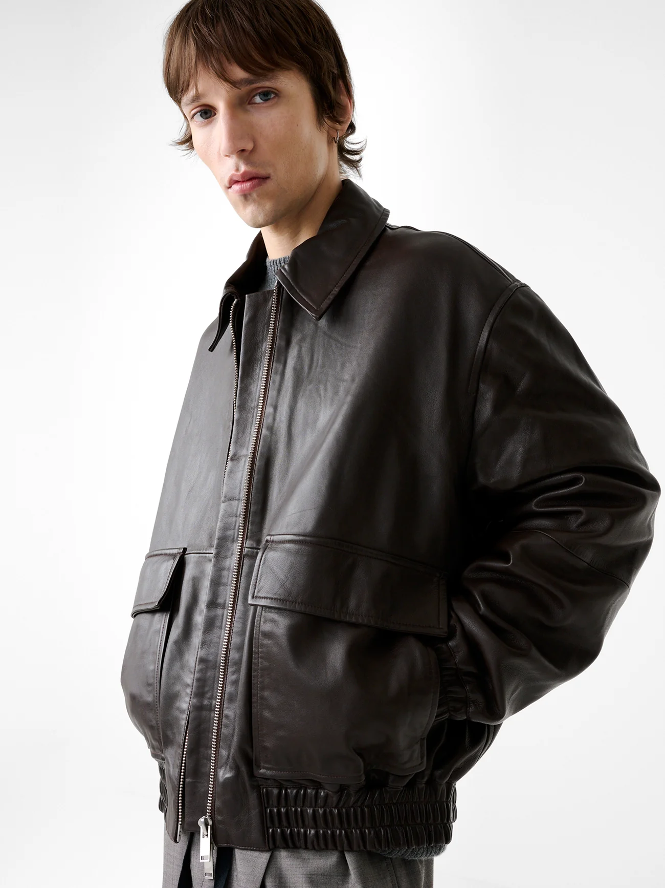 Piston Leather Jacket in Brown - Image 9
