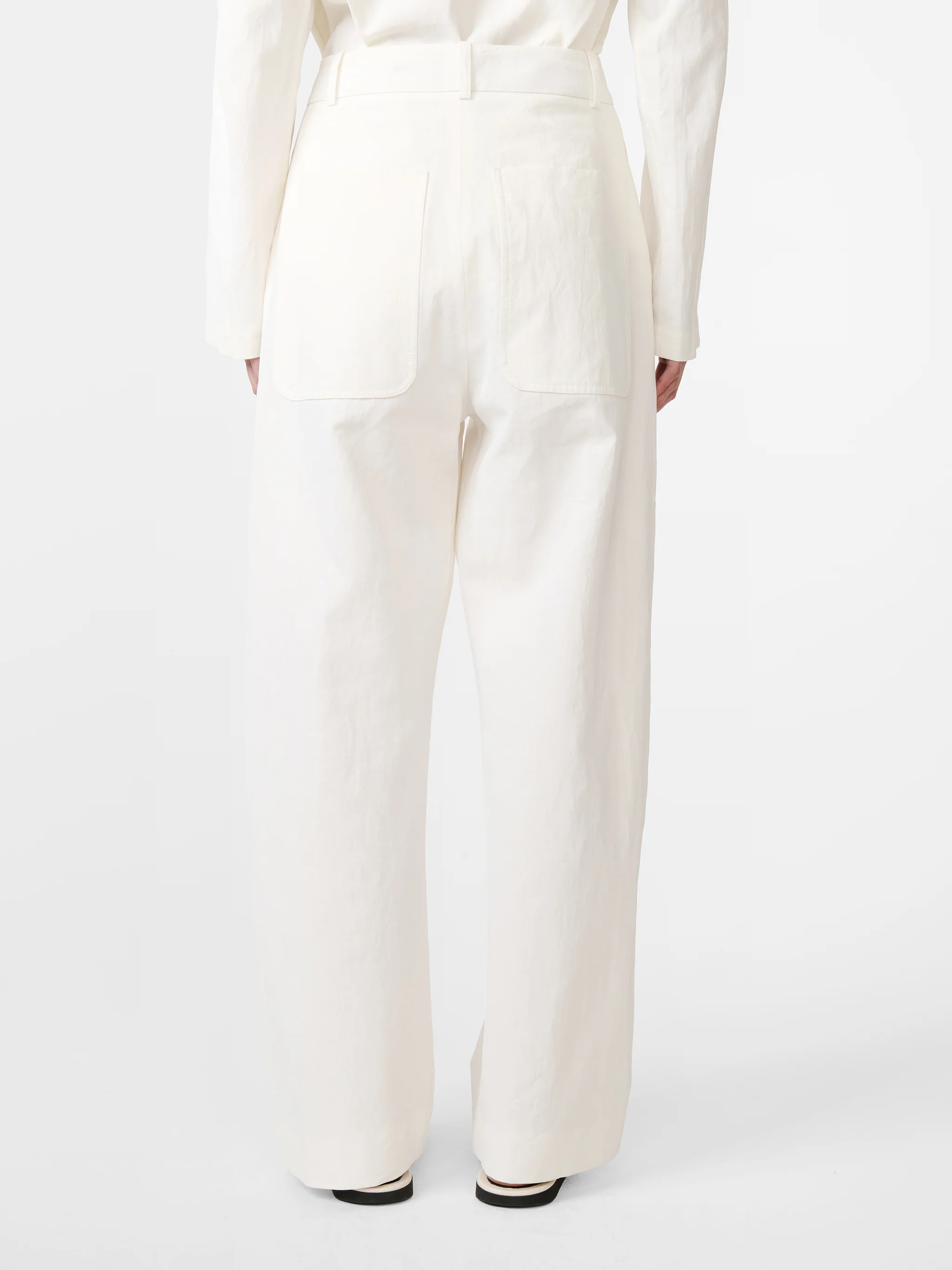 Pravin Linen Pant in Milk - Image 5