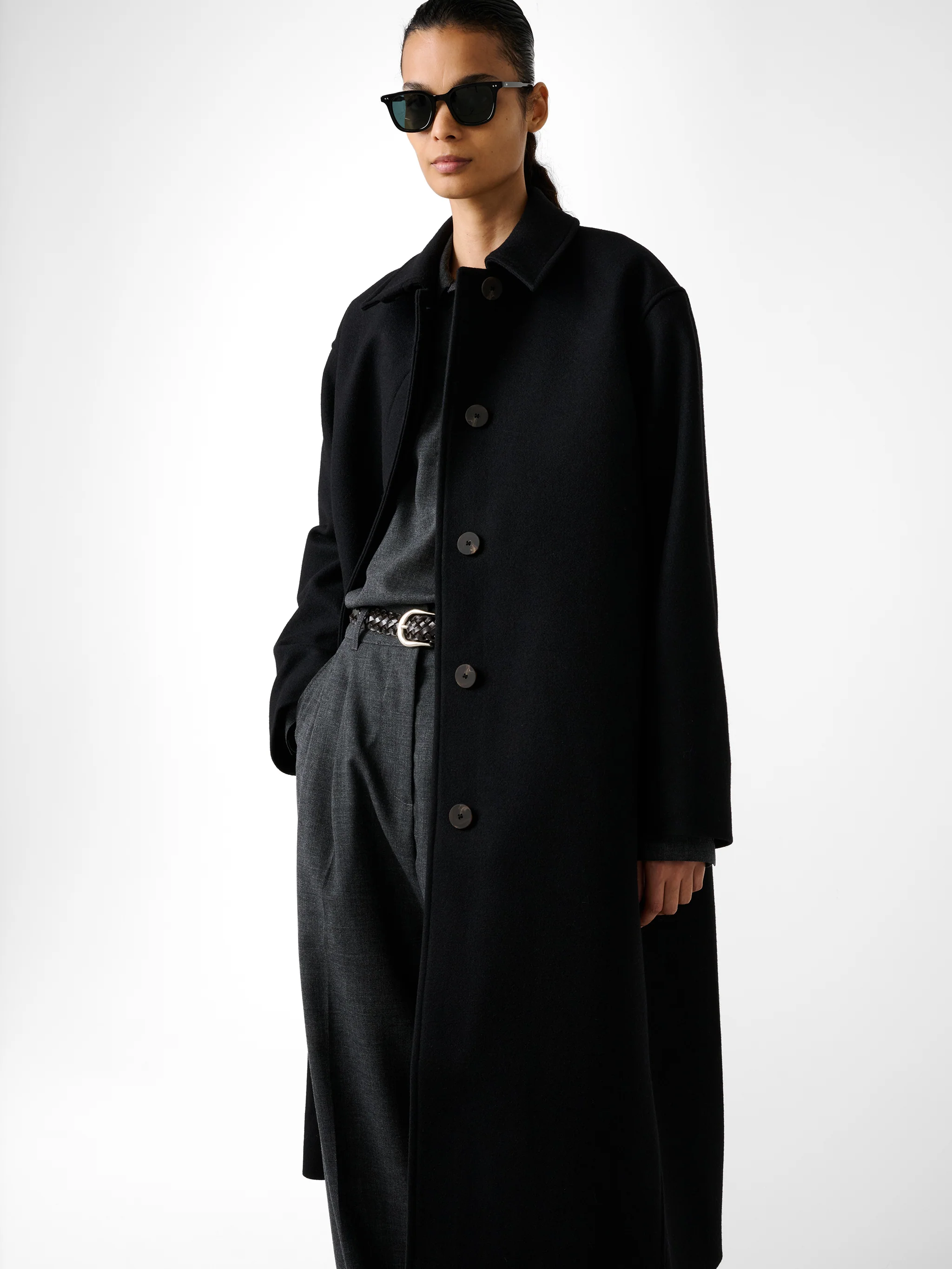 Ria Wool Coat in Black - Image 5