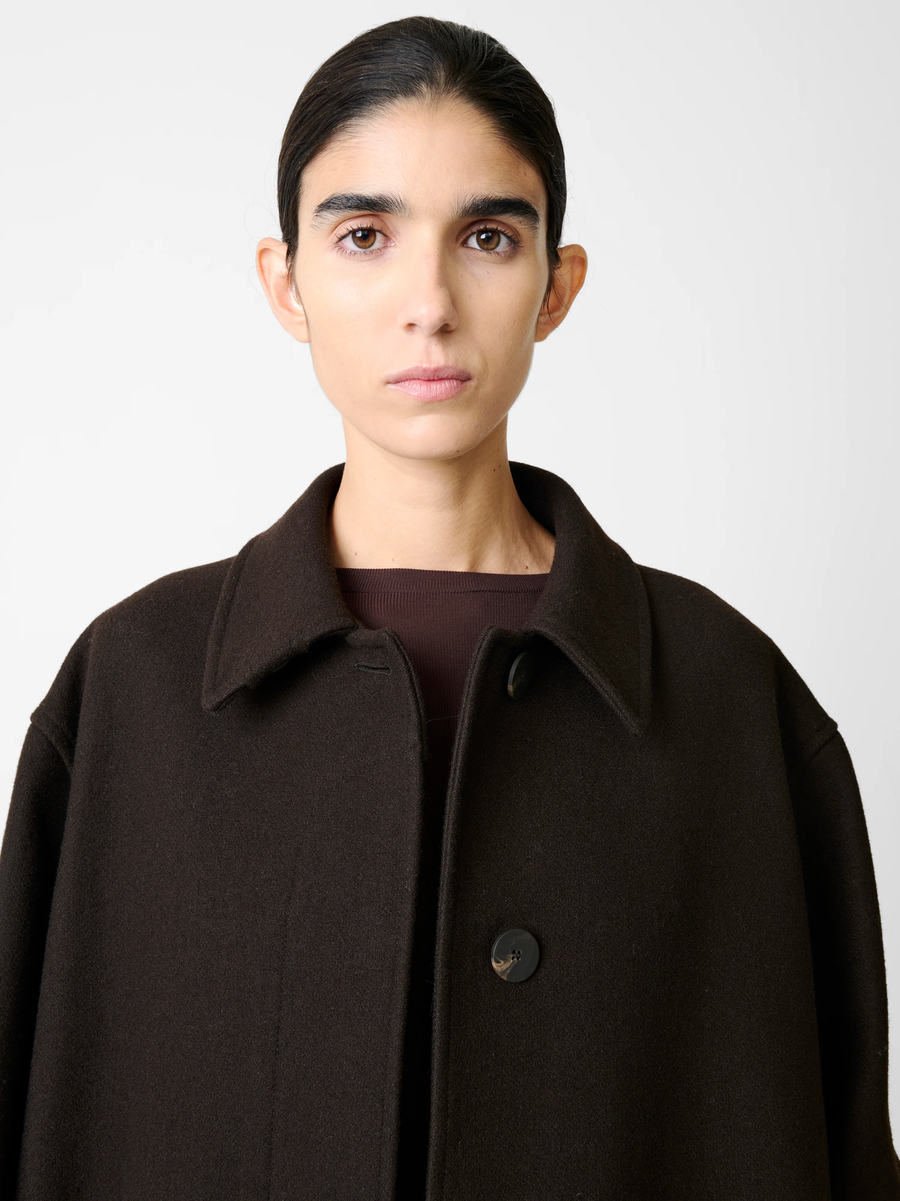 Ria Wool Coat in Espresso - Image 6