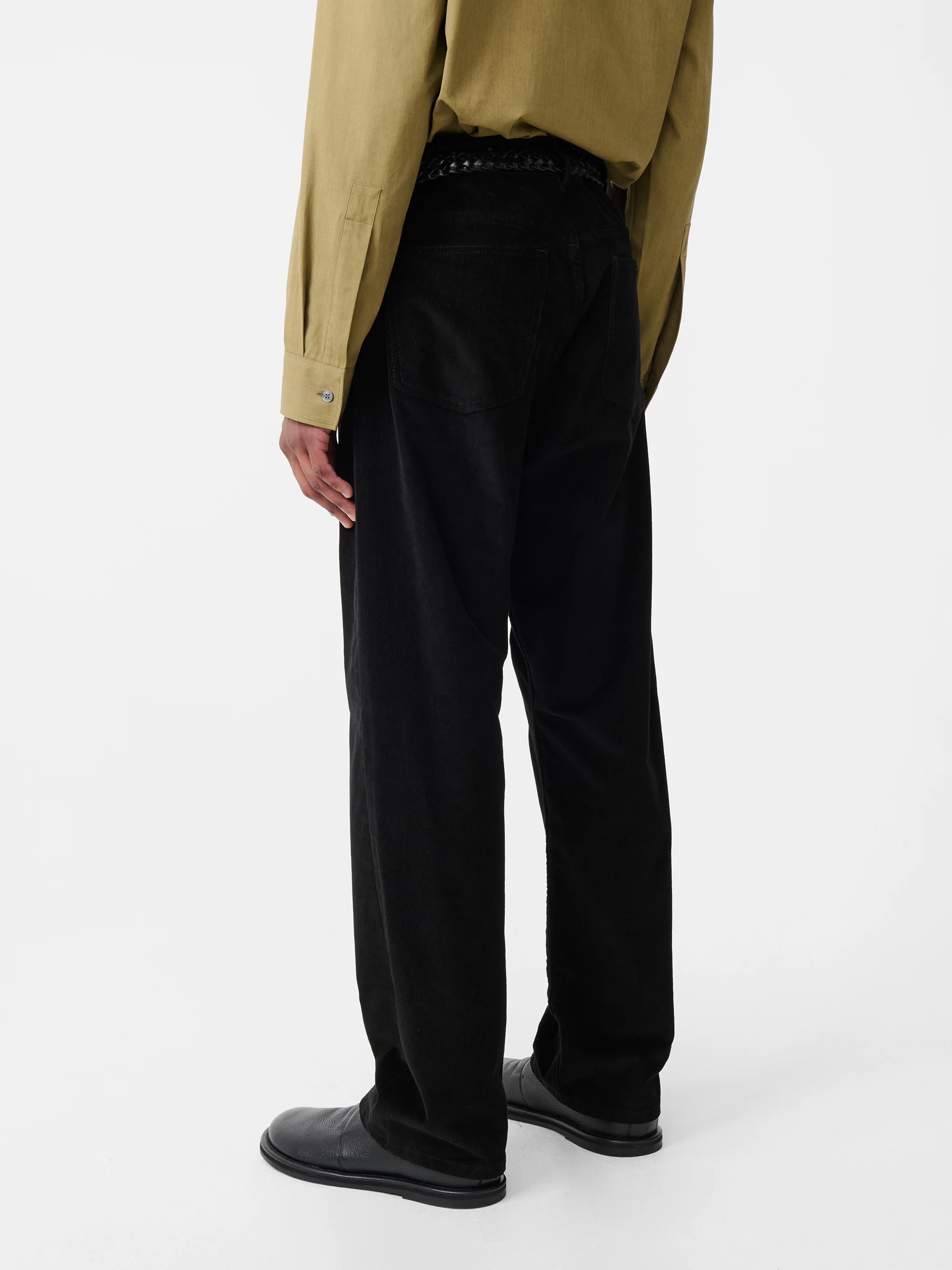 Riso Corduroy Straight Leg Pant in Black - Image 5
