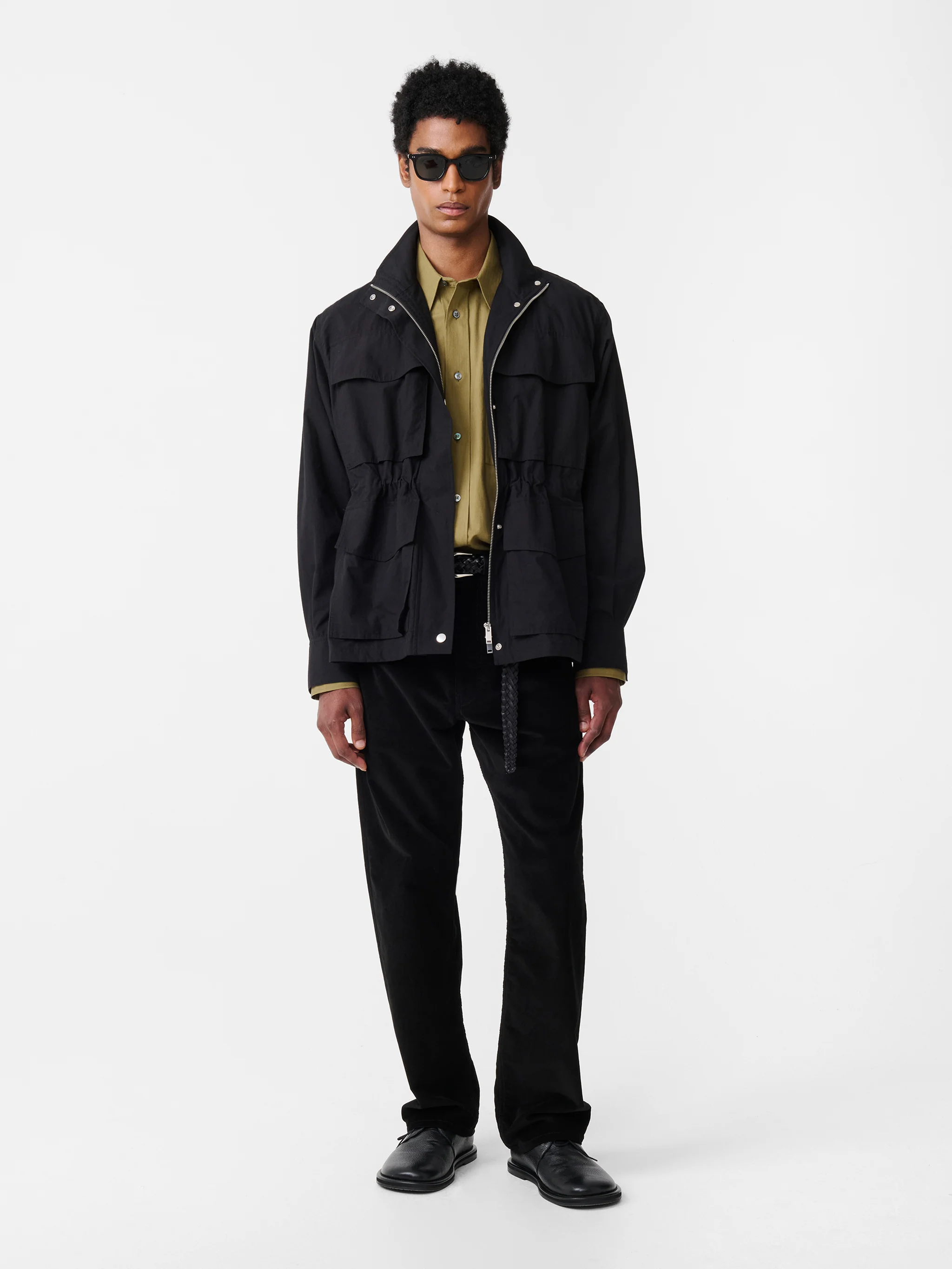 Riso Corduroy Straight Leg Pant in Black - Image 6
