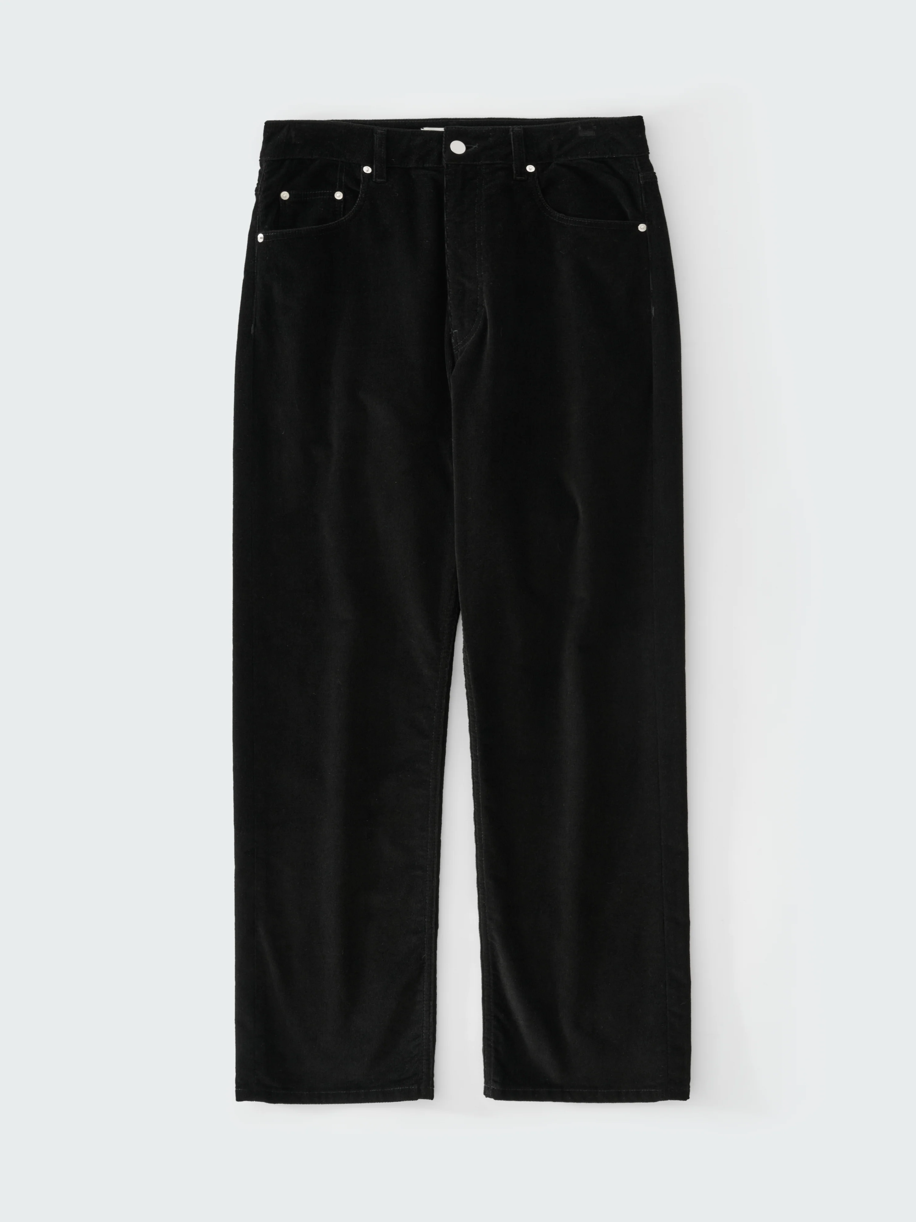 Riso Corduroy Straight Leg Pant in Black - Image 7