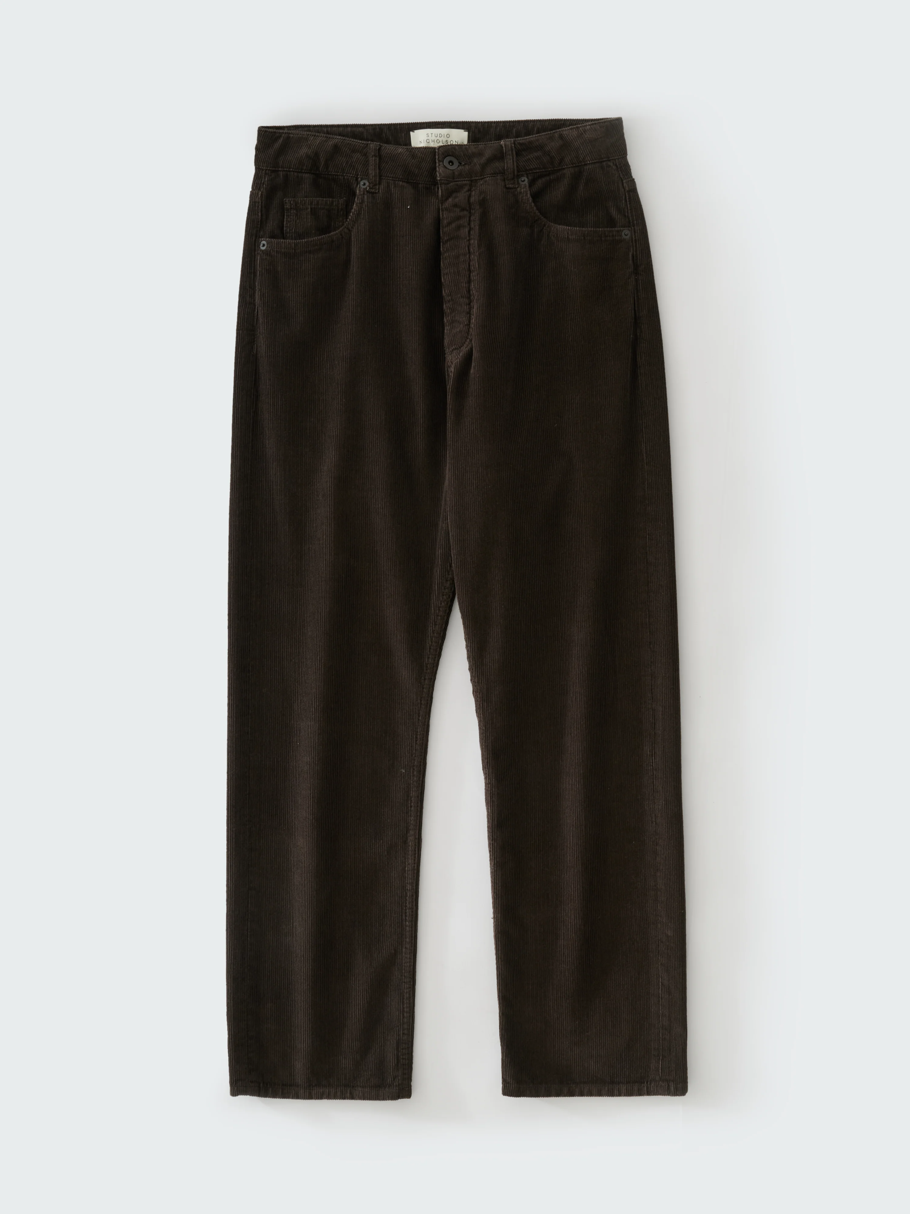 Riso Corduroy Straight Leg Pant in Coffee - Image 10