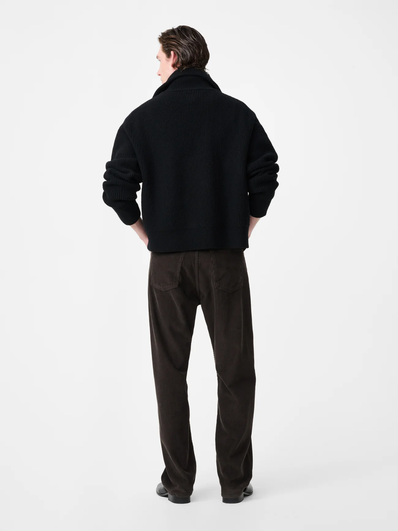 Riso Corduroy Straight Leg Pant in Coffee - Image 5