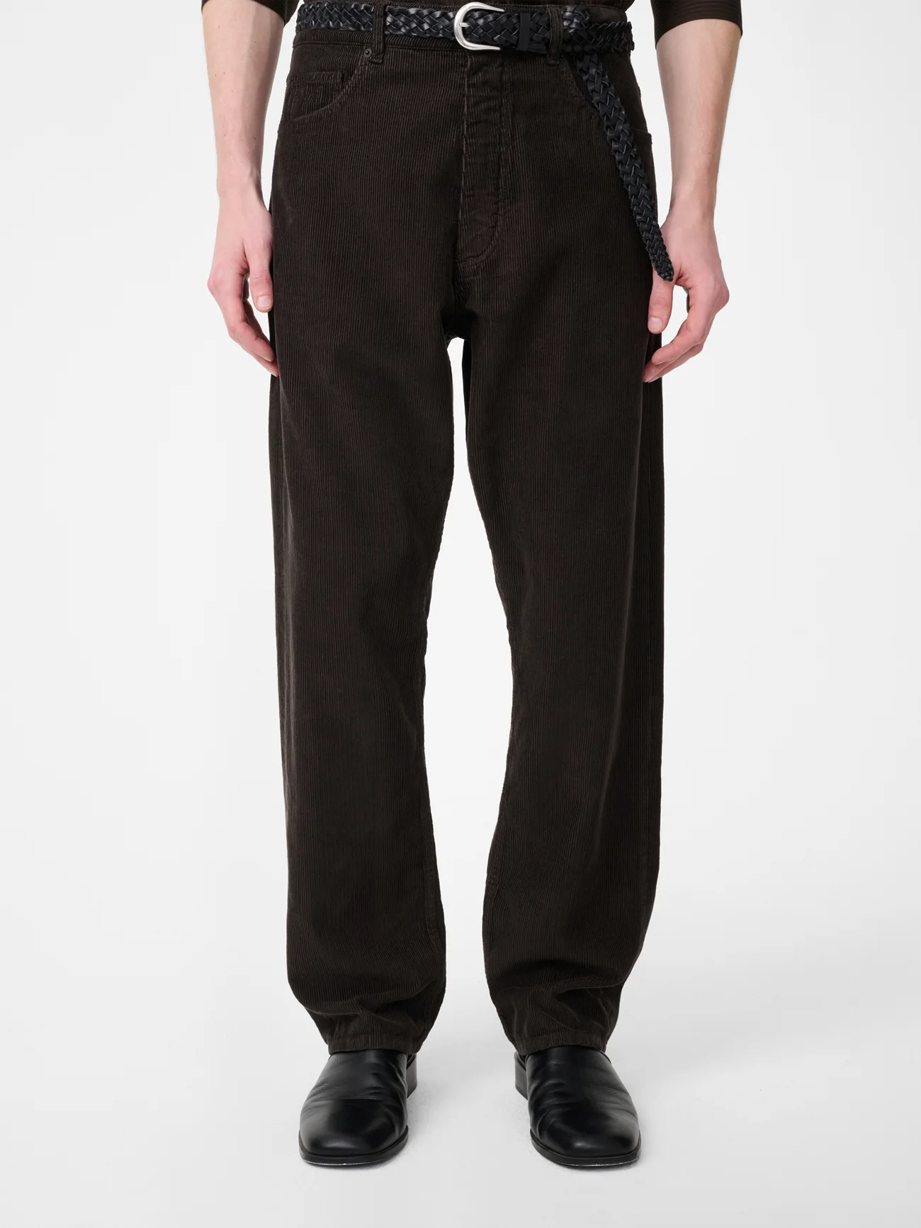 Riso Corduroy Straight Leg Pant in Coffee - Image 7