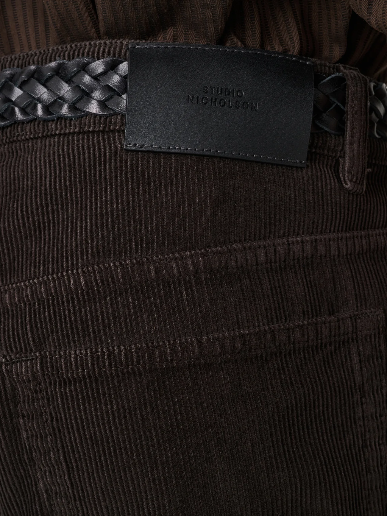 Riso Corduroy Straight Leg Pant in Coffee - Image 9