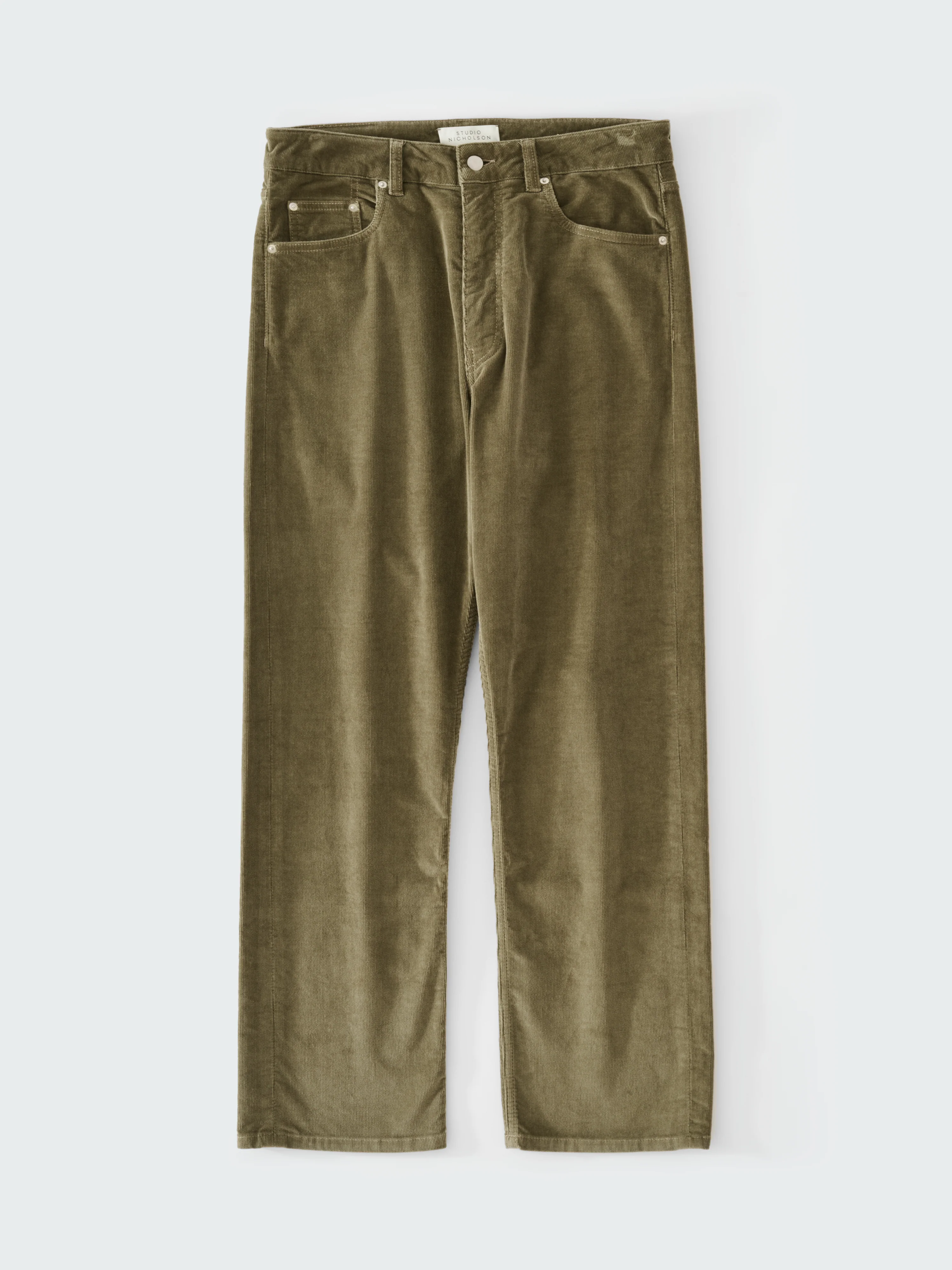 Riso Corduroy Straight Leg Pant in Lichen - Image 8