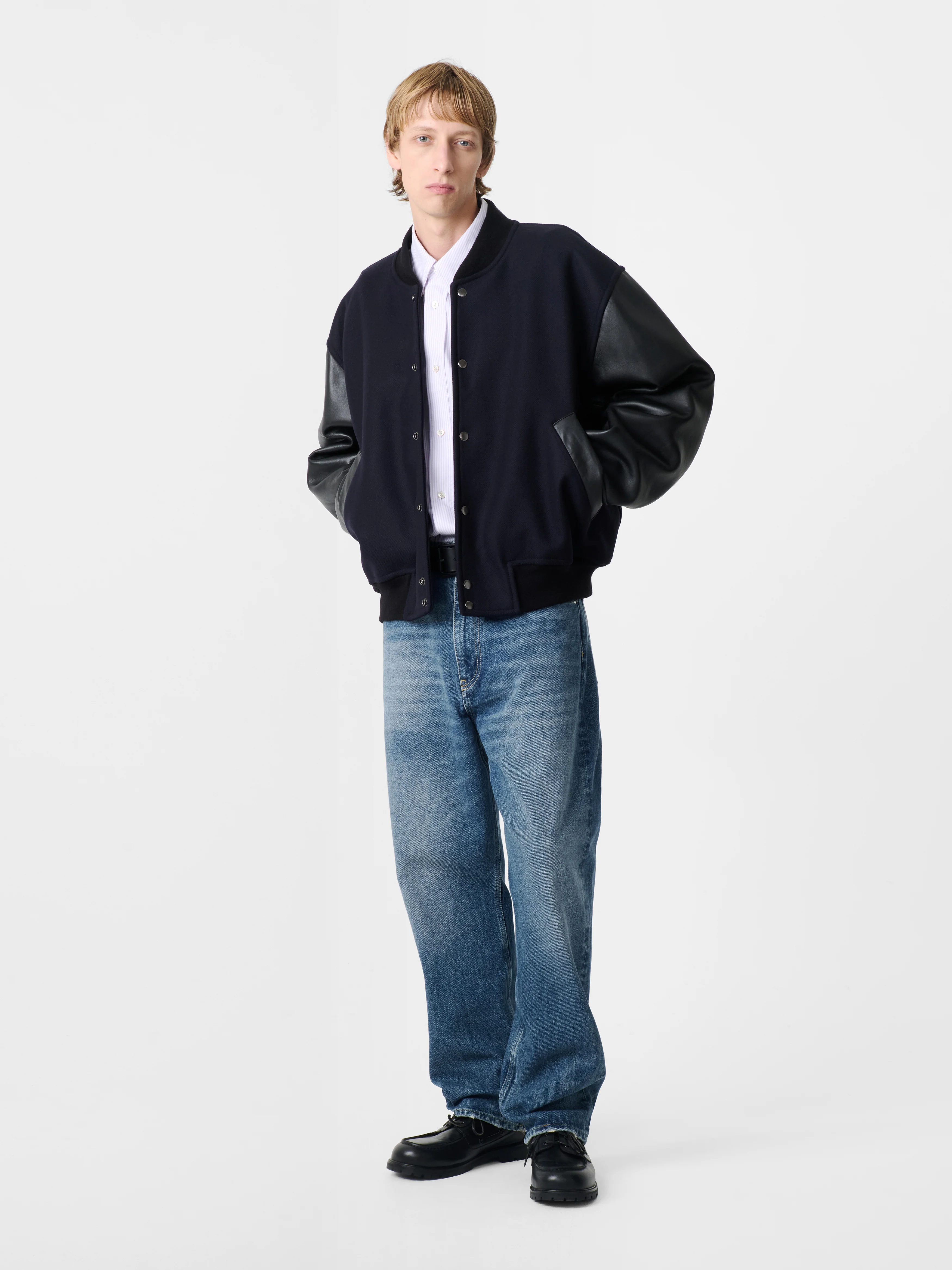 Riso Straight Leg Denim Pant in Worn Wash Indigo - Image 3