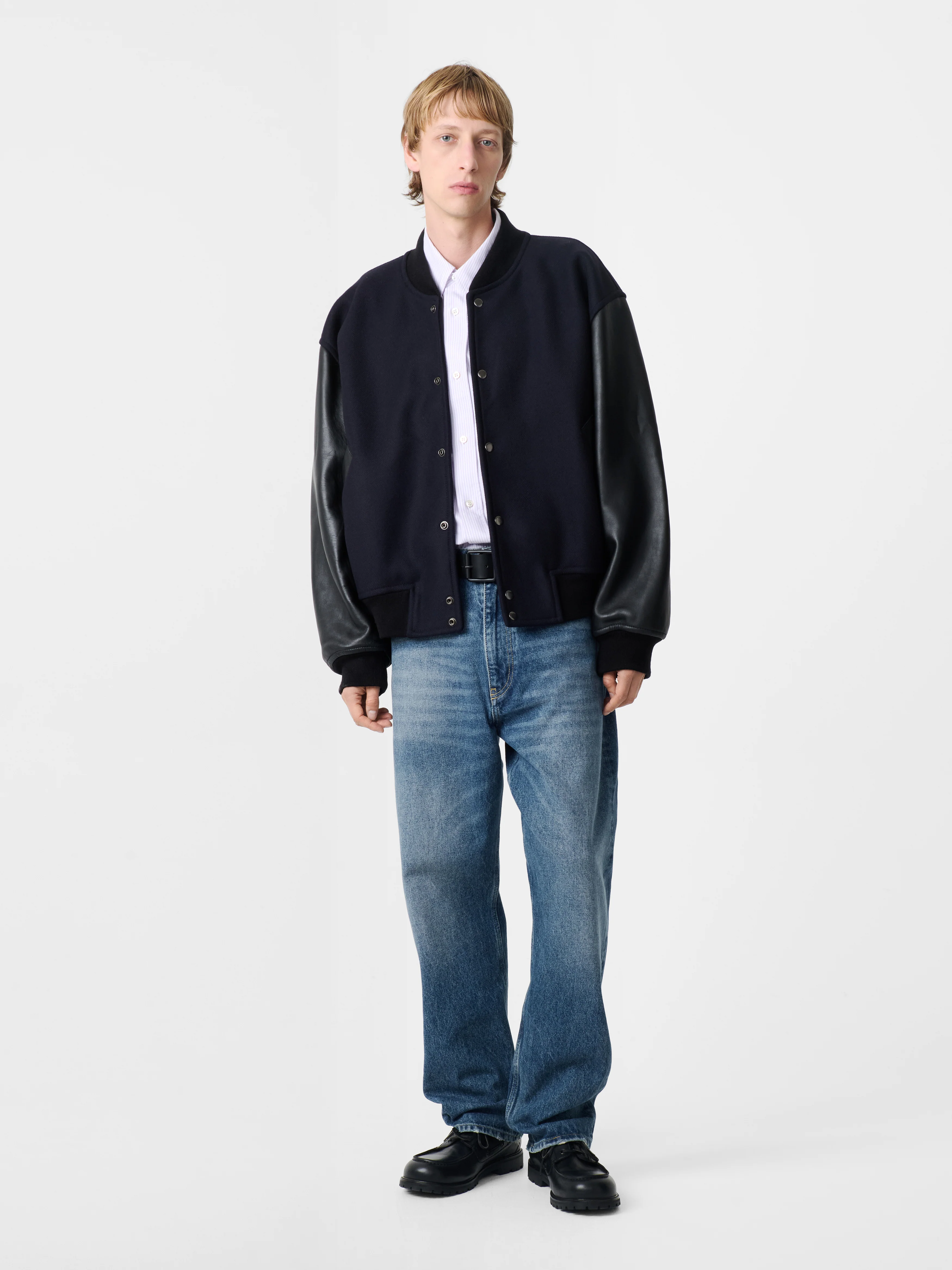 Riso Straight Leg Denim Pant in Worn Wash Indigo - Image 4