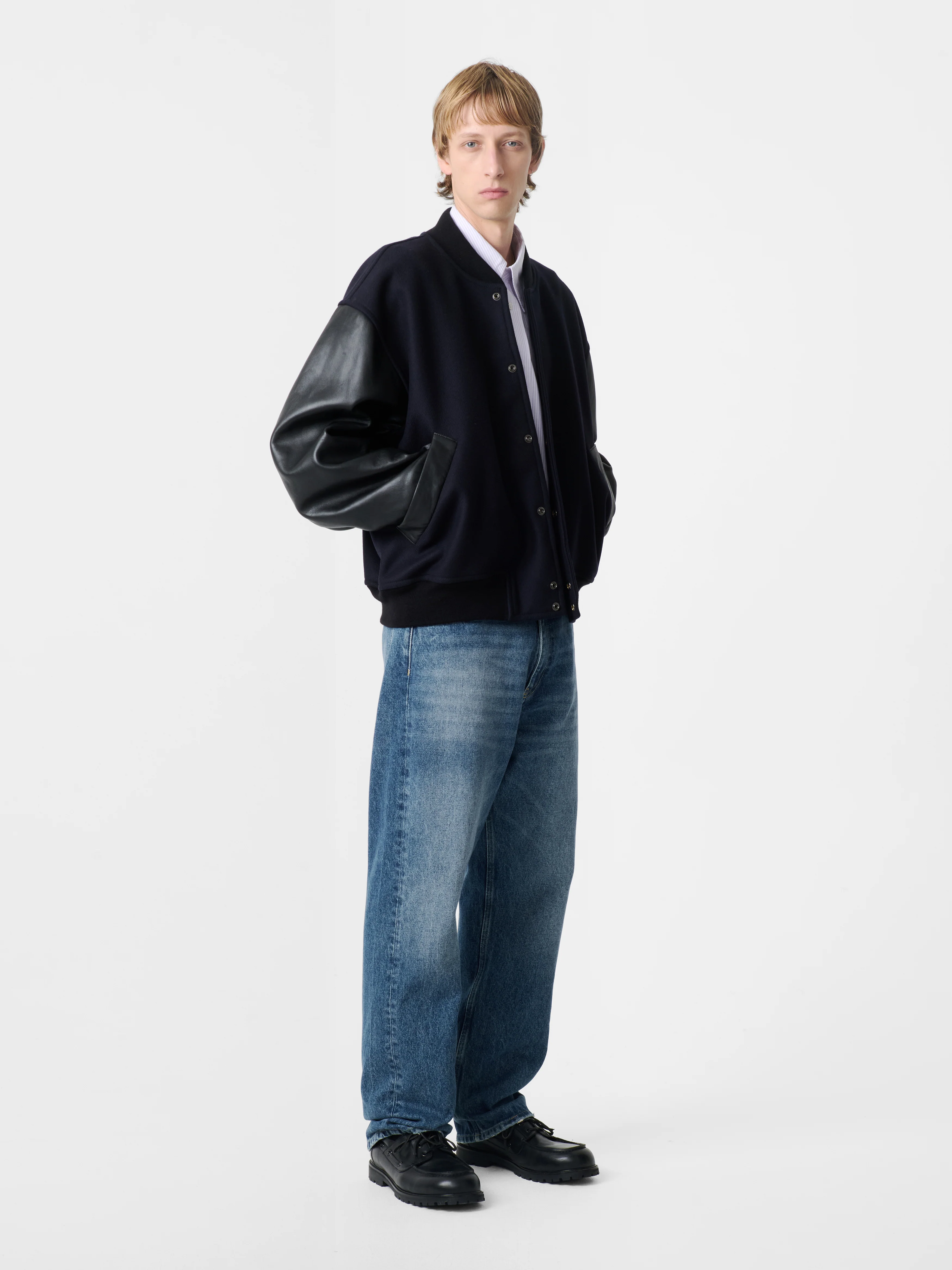 Riso Straight Leg Denim Pant in Worn Wash Indigo - Image 5