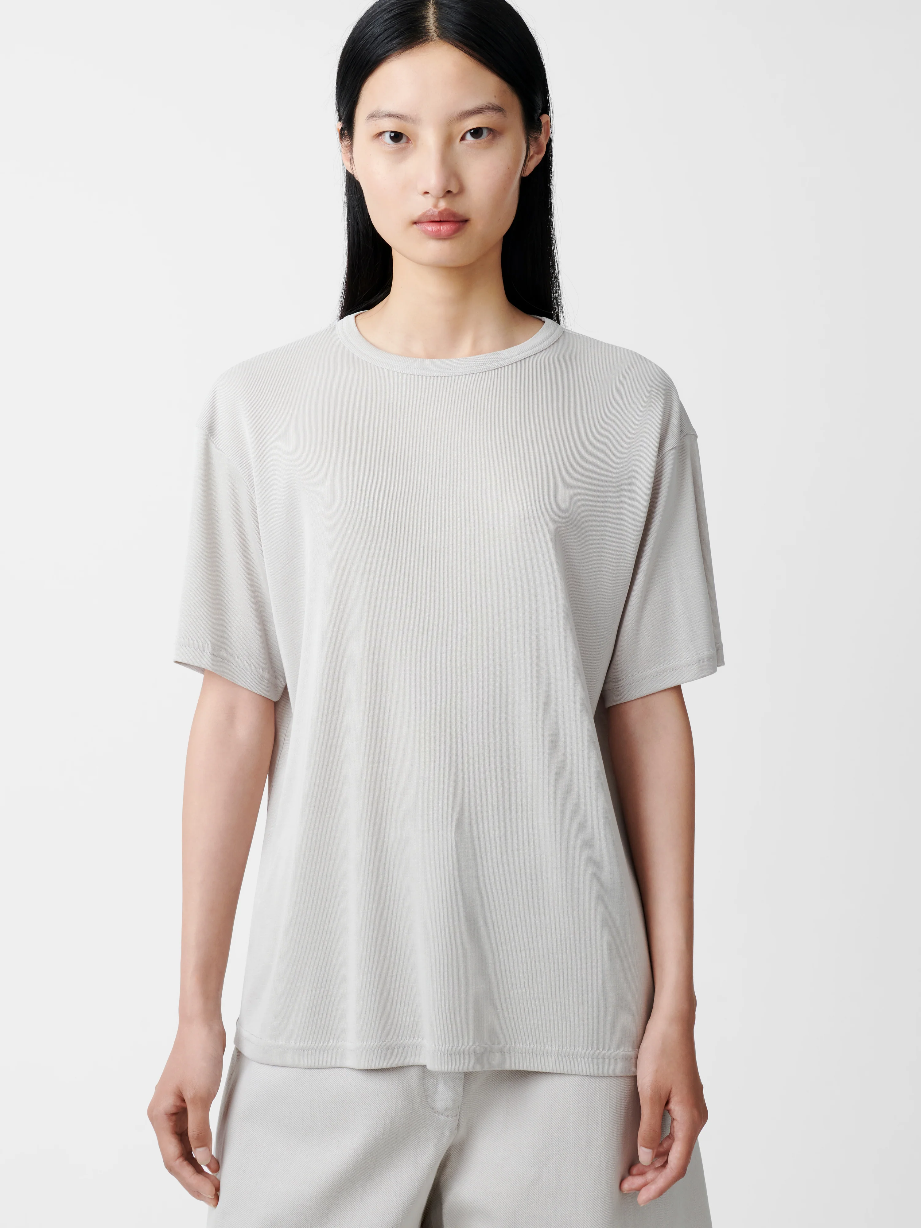 Rond T-shirt in Bone Grey