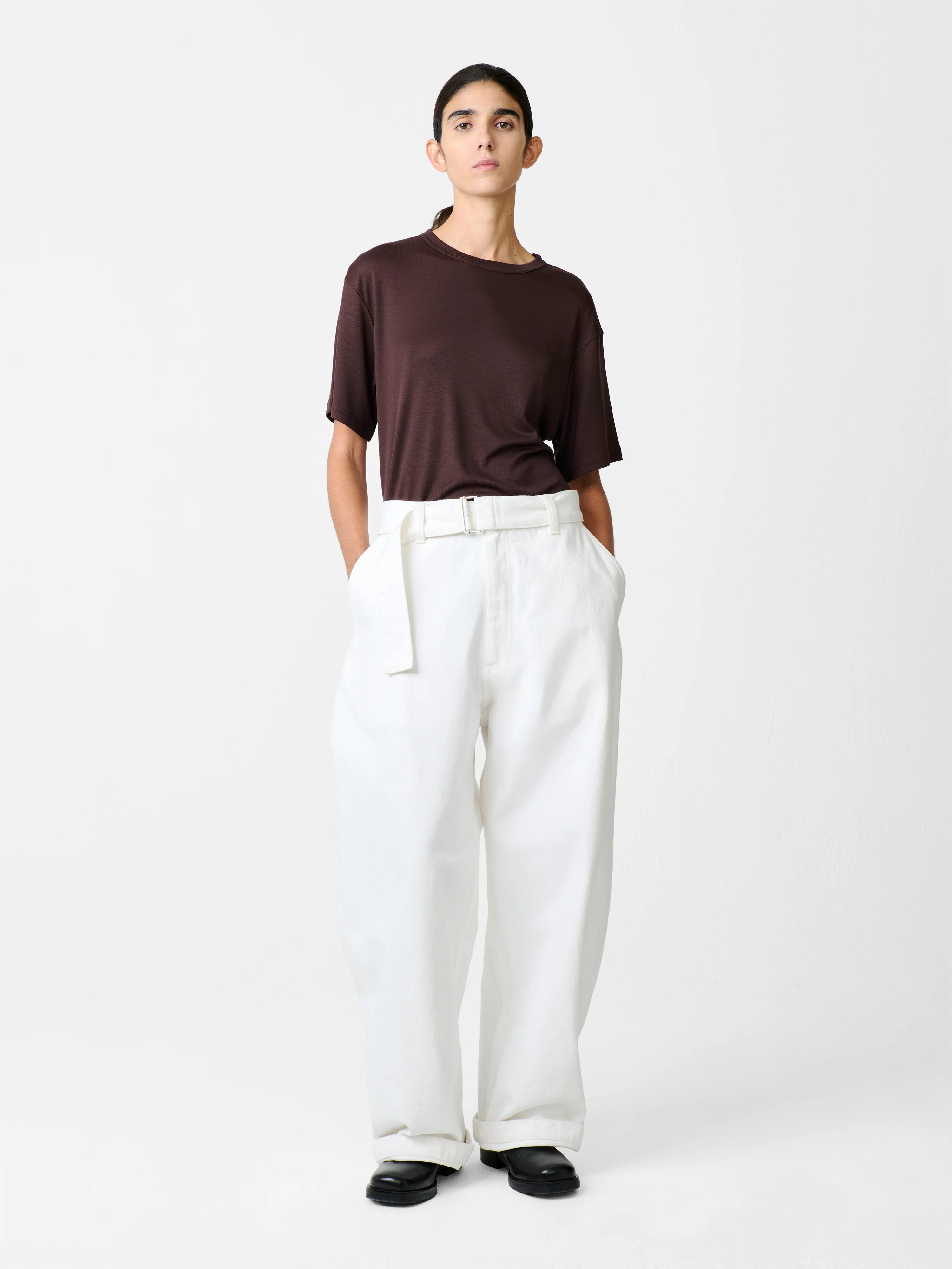 Rond T-shirt in Chocolate Brown - Image 2