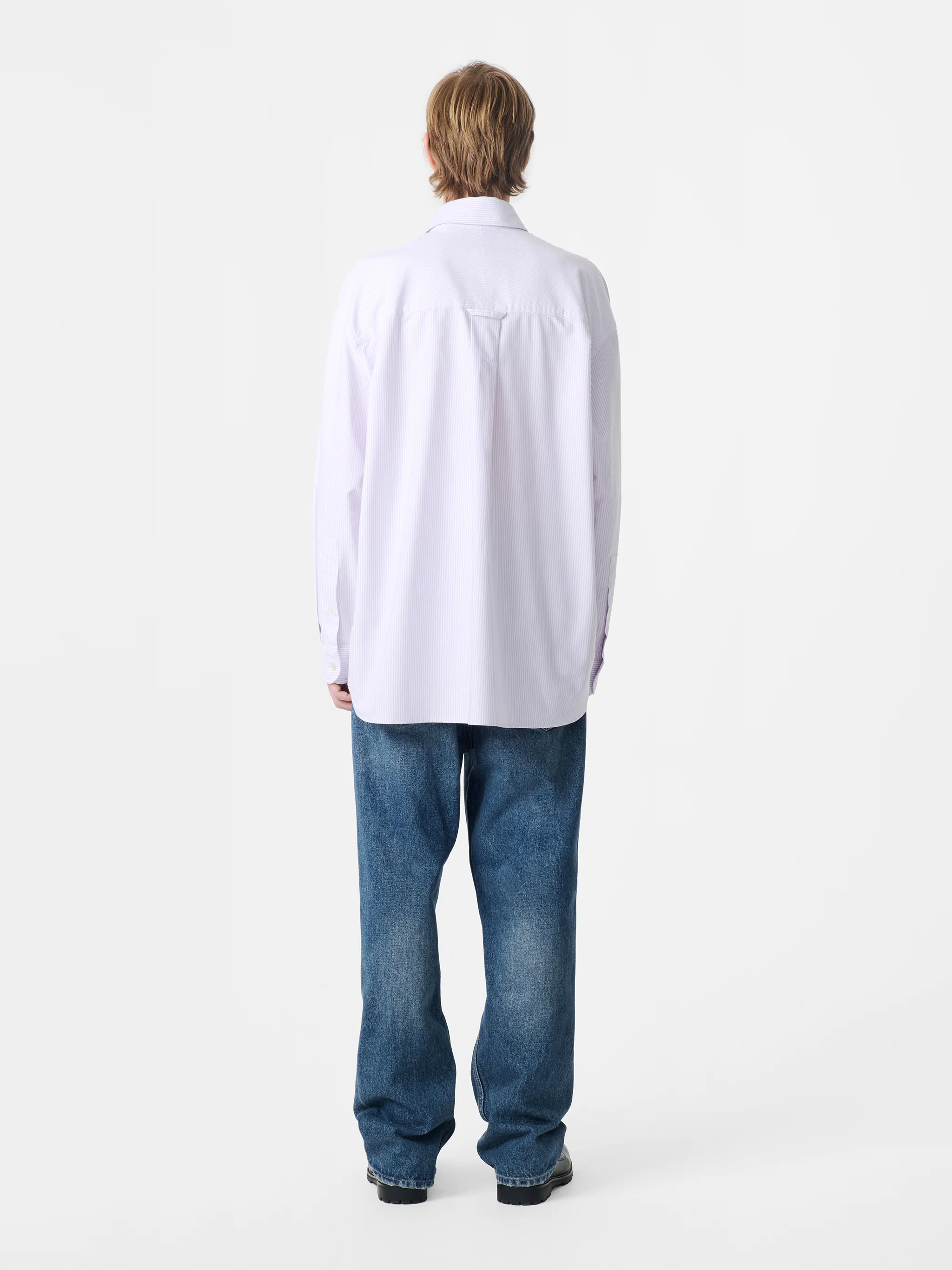 Ruskin Shirt in Lilac Stripe - Image 5