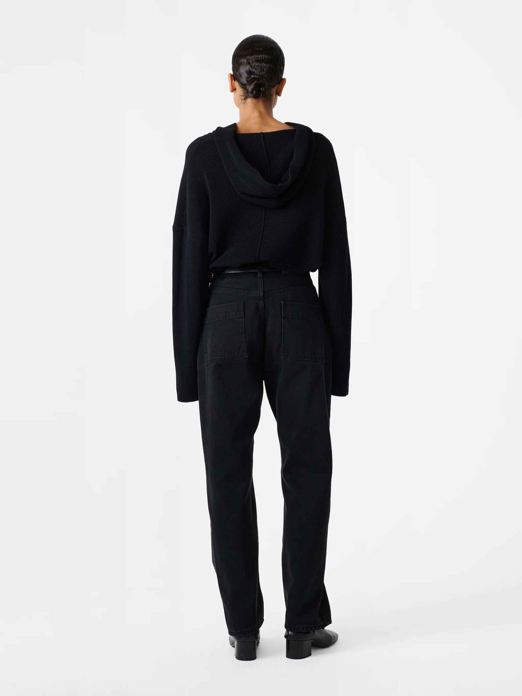 Ruthe Straight Leg Denim Pant in Washed Black - Image 3