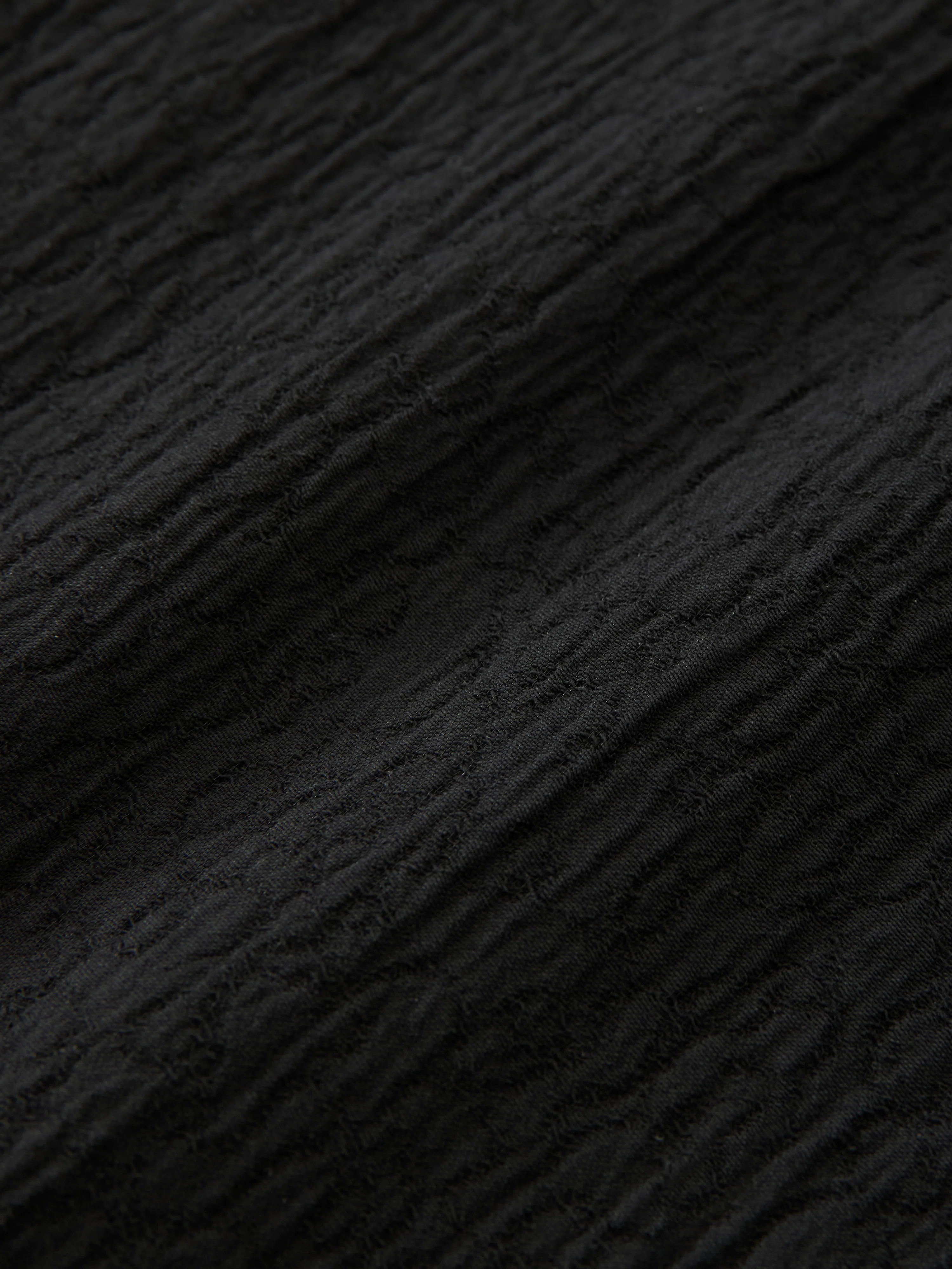Sanko Matelasse Short Sleeve Shirt in Black - Image 8