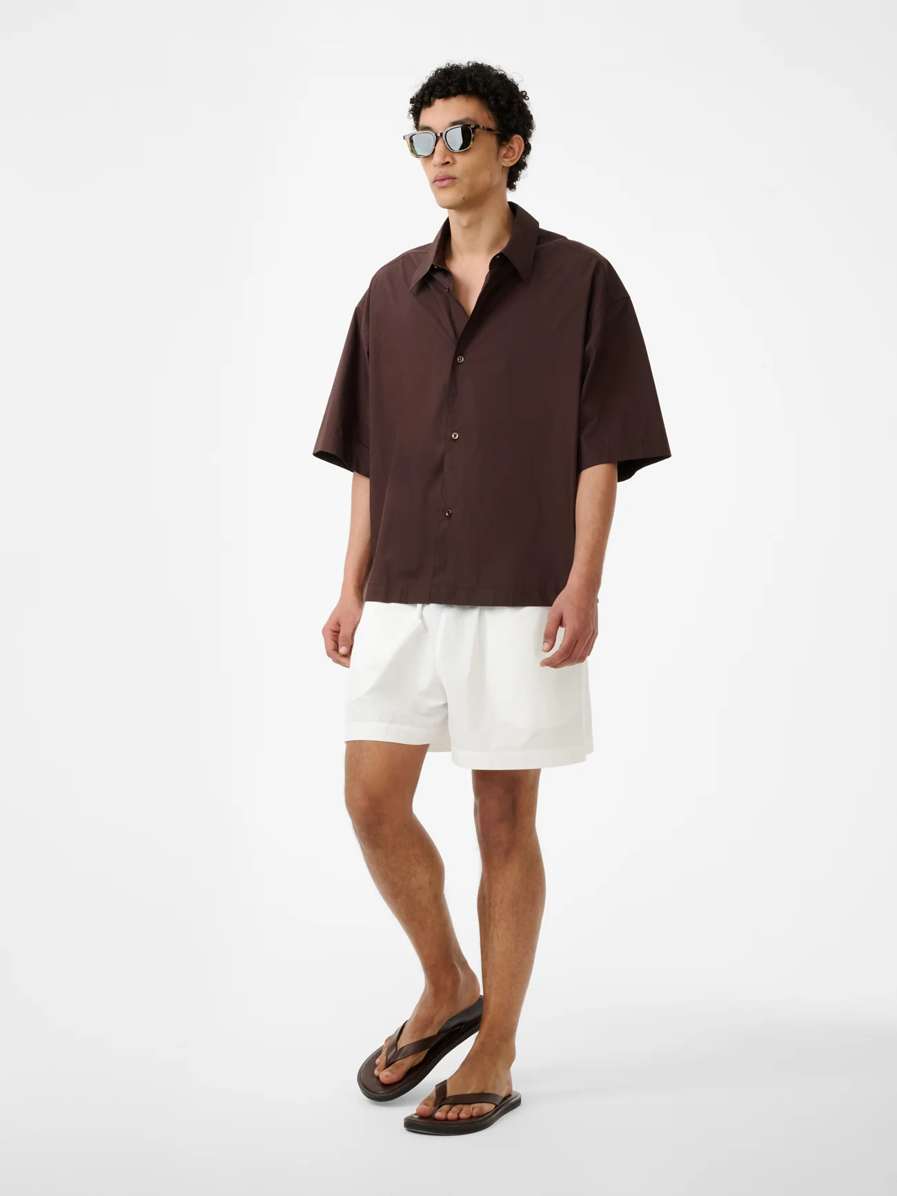 Sanko Short Sleeve Shirt in Cocoa - Image 2
