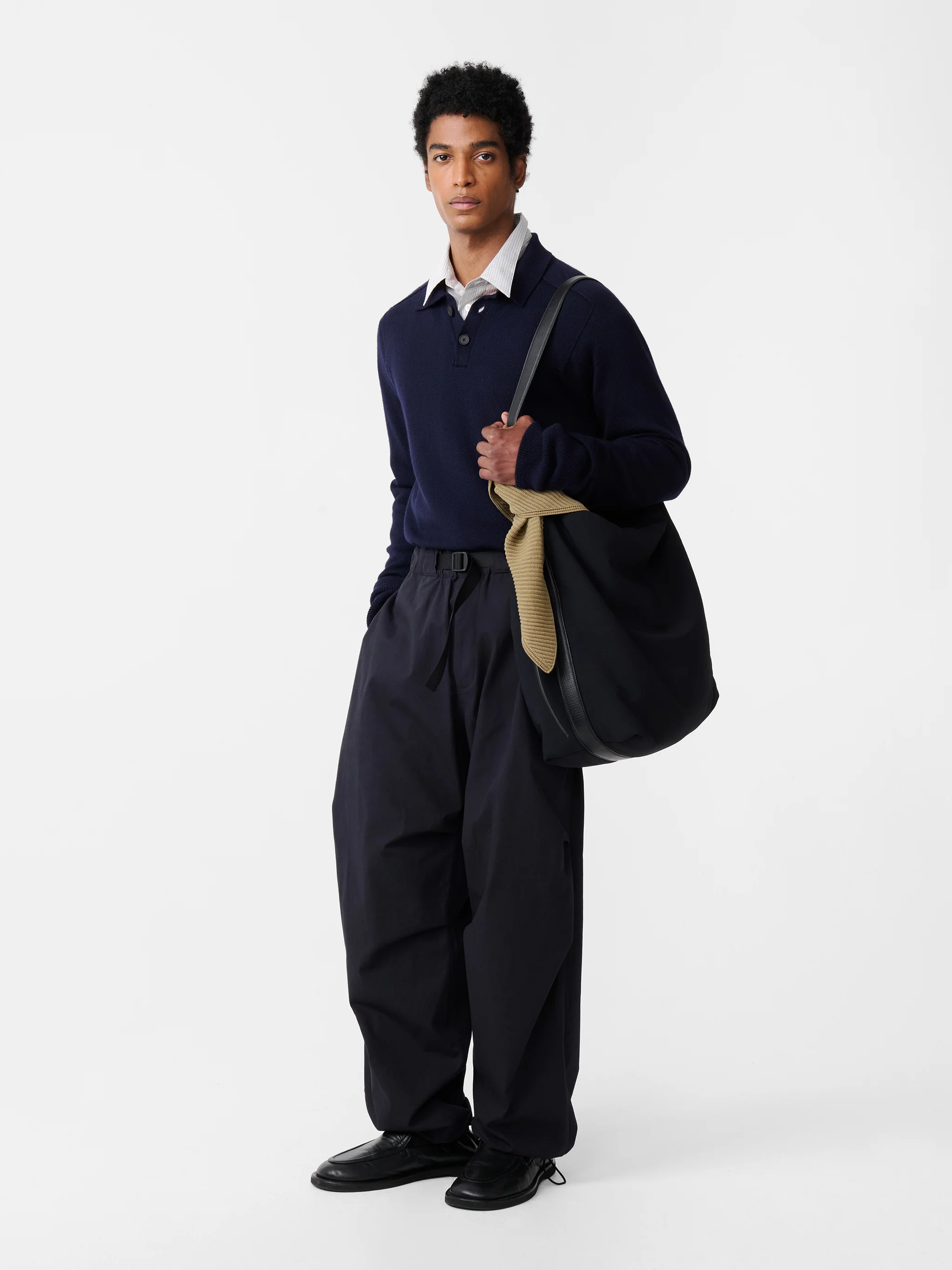 Sark Knit Polo in Navy - Image 3