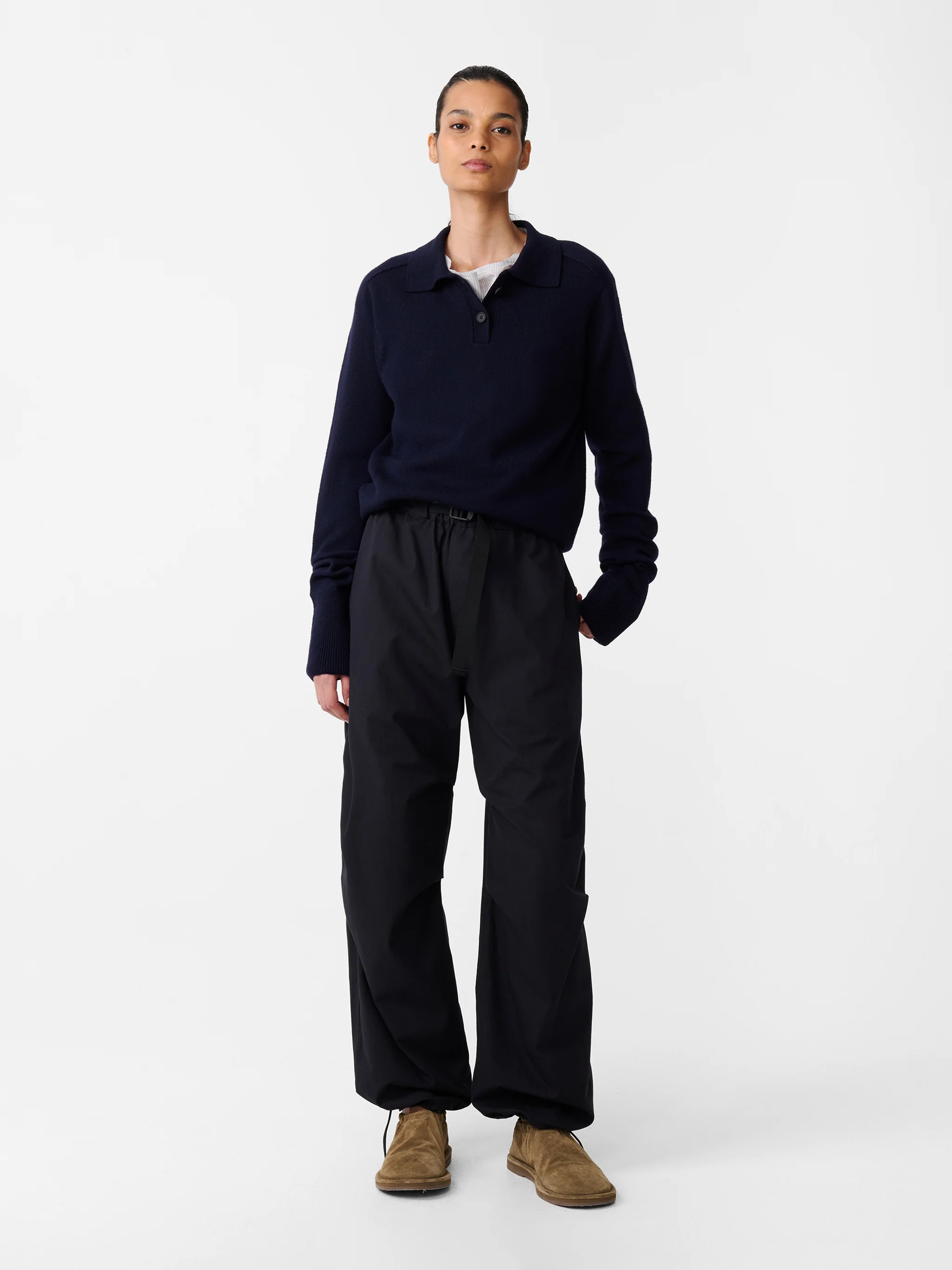 Sark Knit Polo in Navy - Image 4